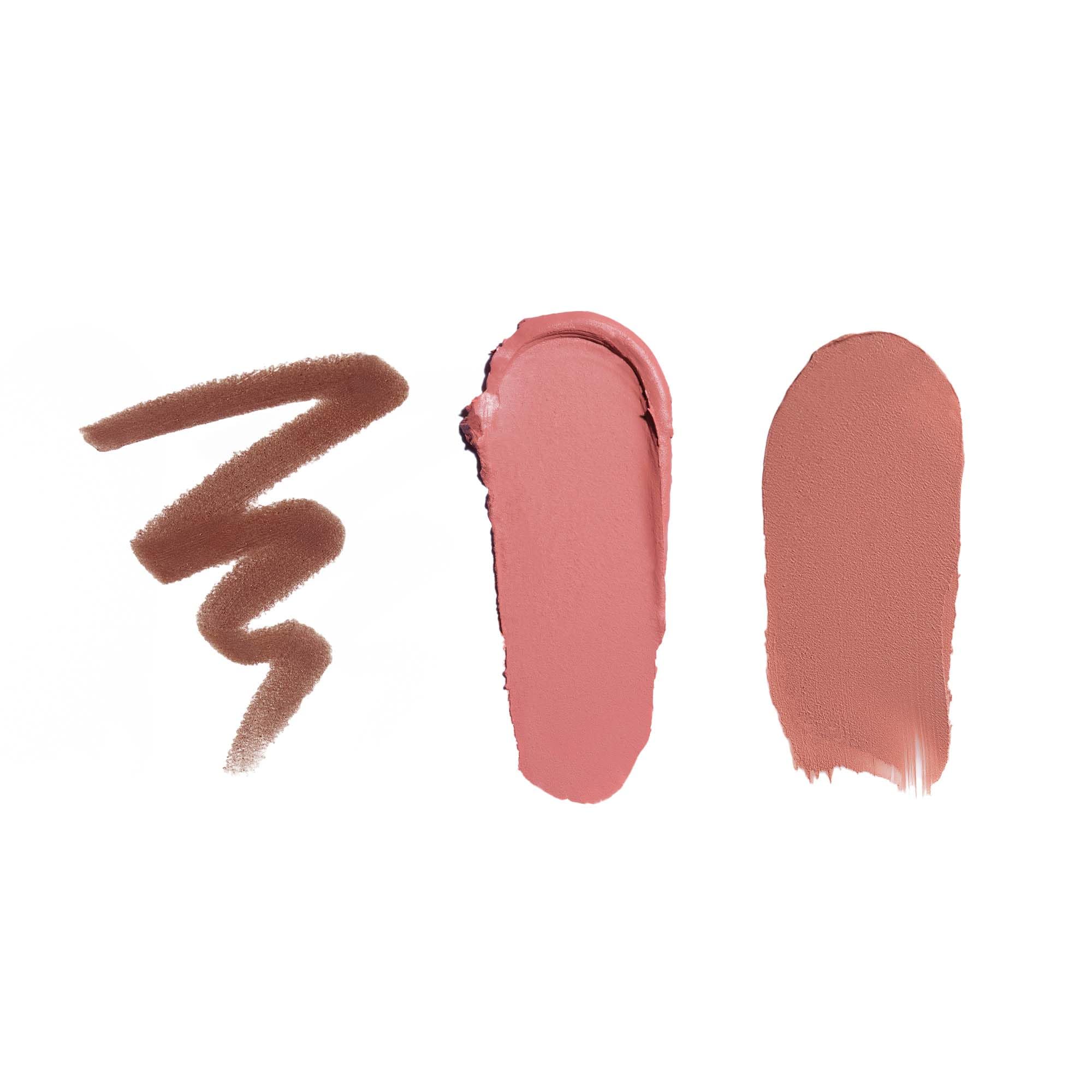 Anastasia Beverly Hills - 2025 Pucker Up Lip Trio - Lipstick Blush Brown/Lip Velvet Crush/Lip Liner Malt