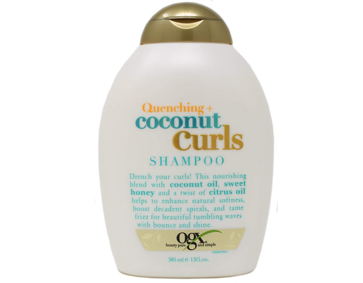 Organix Quenching Plus Curls Shampoo, Coconut, 13 Fluid Ounce