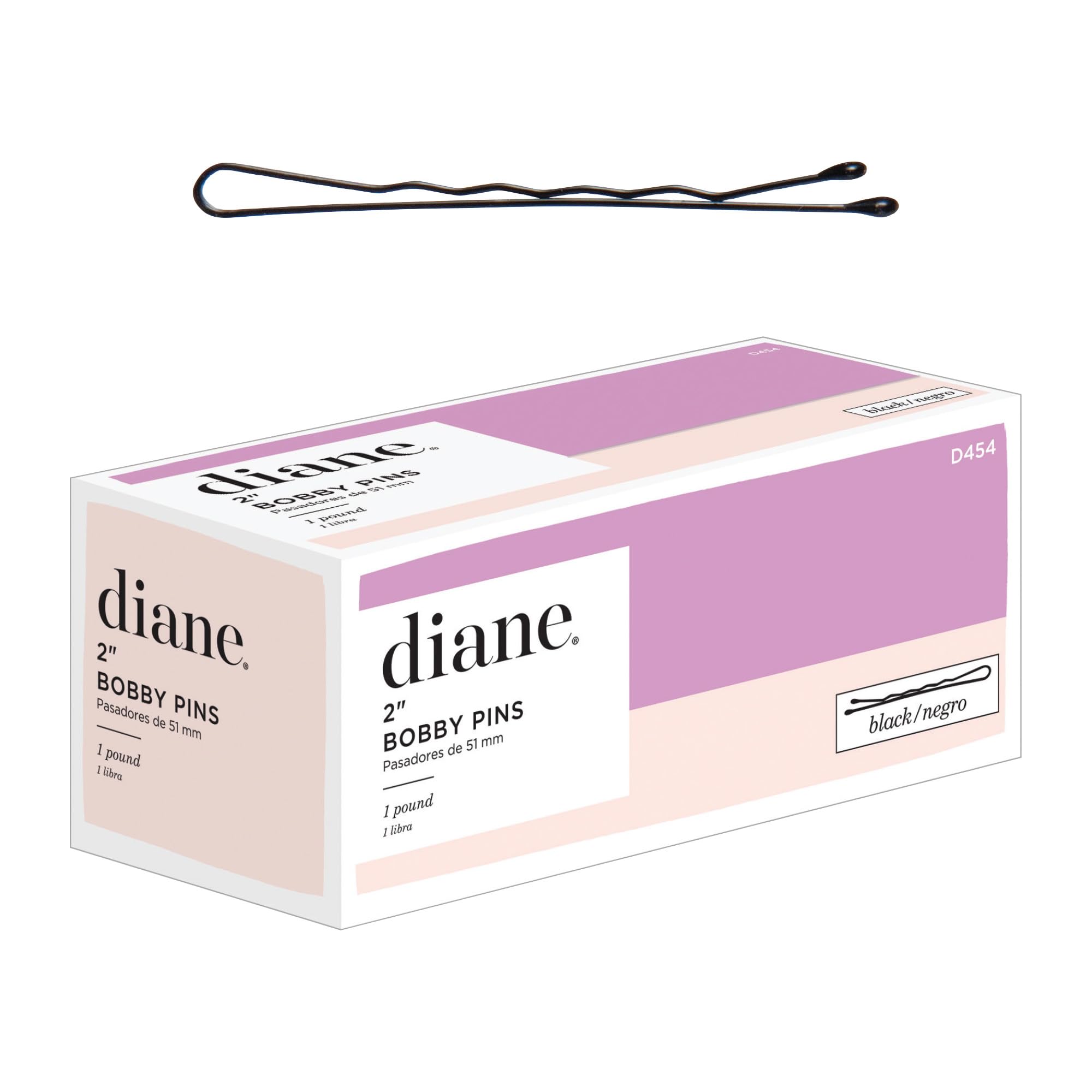 Diane Bobby Pins, 2 Black, 1 lb.