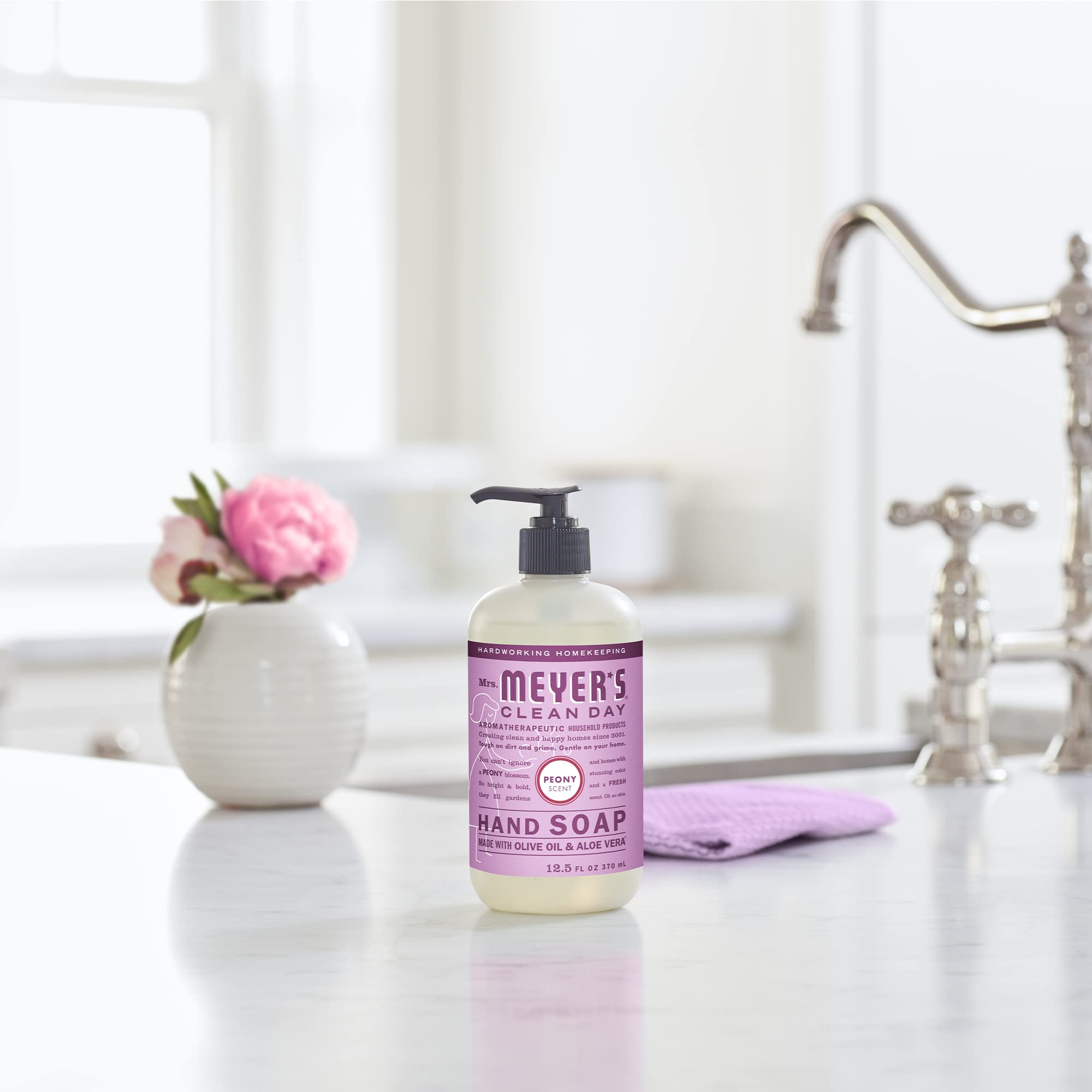 Mrs. Meyers Clean Day Hand Soap Limited Edition Peony Scent 12.5 Oz