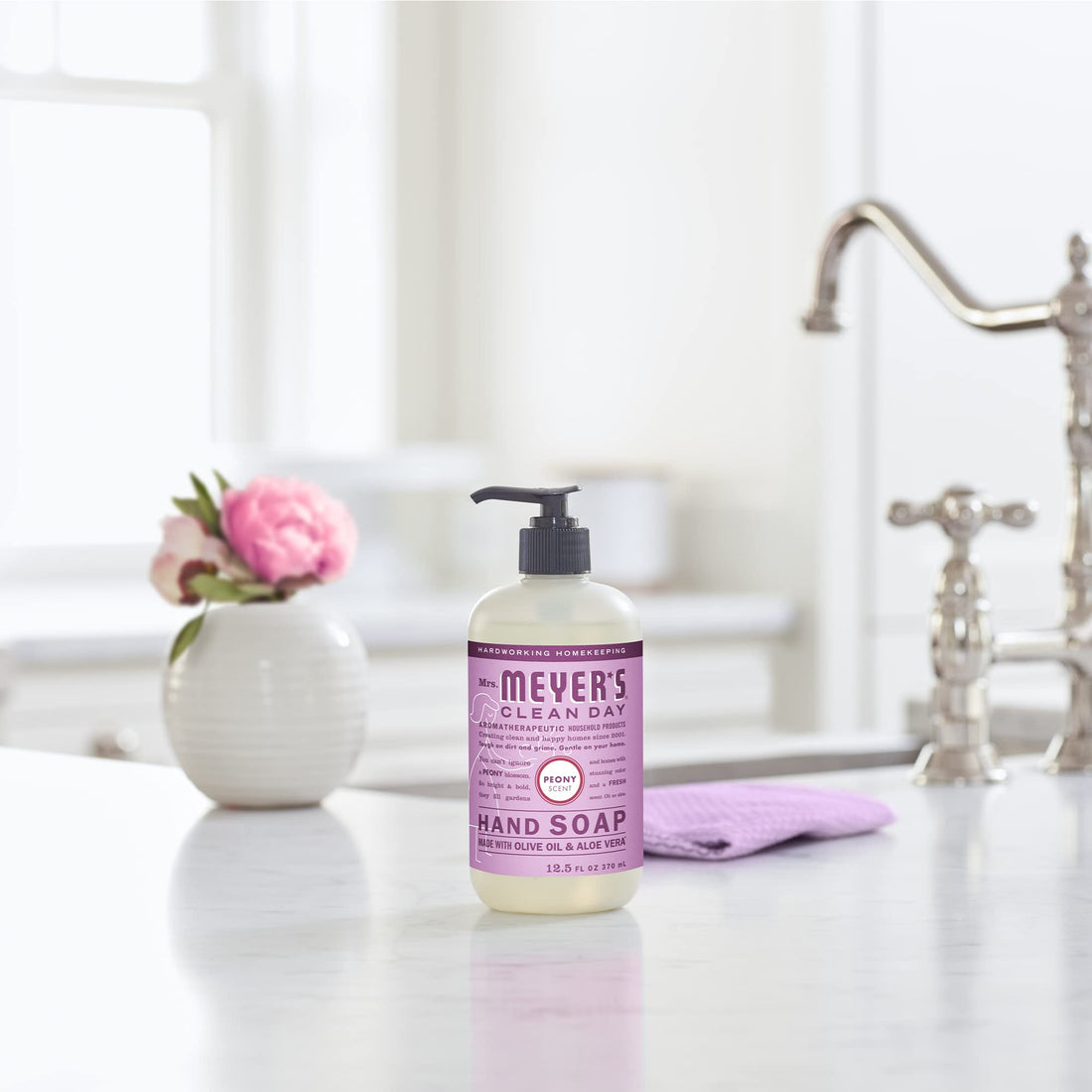 Mrs. Meyers Clean Day Hand Soap Limited Edition Peony Scent 12.5 Oz