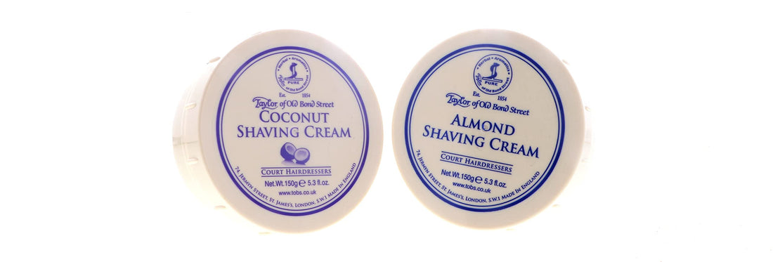 Taylor of Old Bond Street Shave Cream -- 2 Pack 5.3 0z Each Choose Your Scents! (Almond and Coconut)