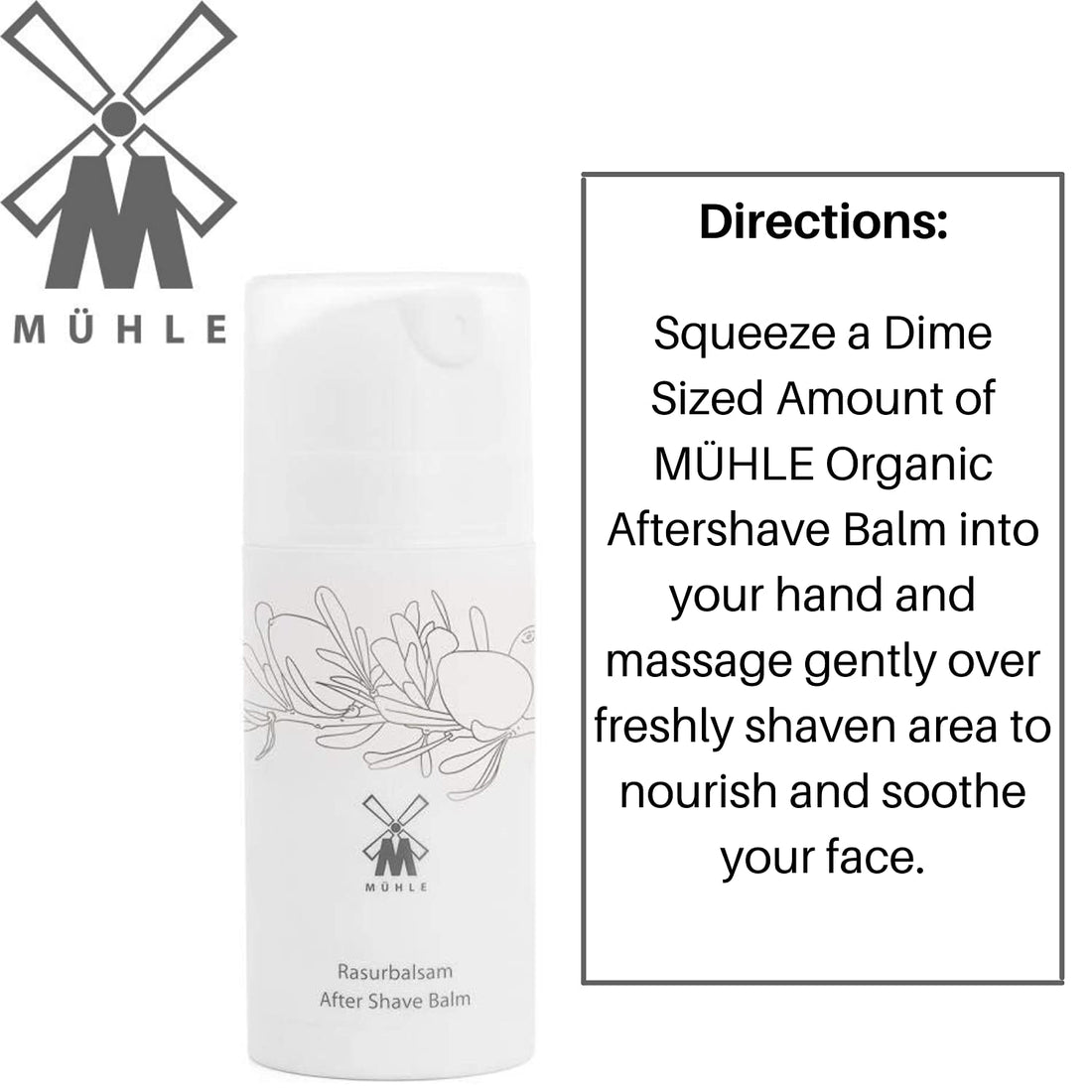 Muehle Organic Aftershave Balm 3.4oz after shave