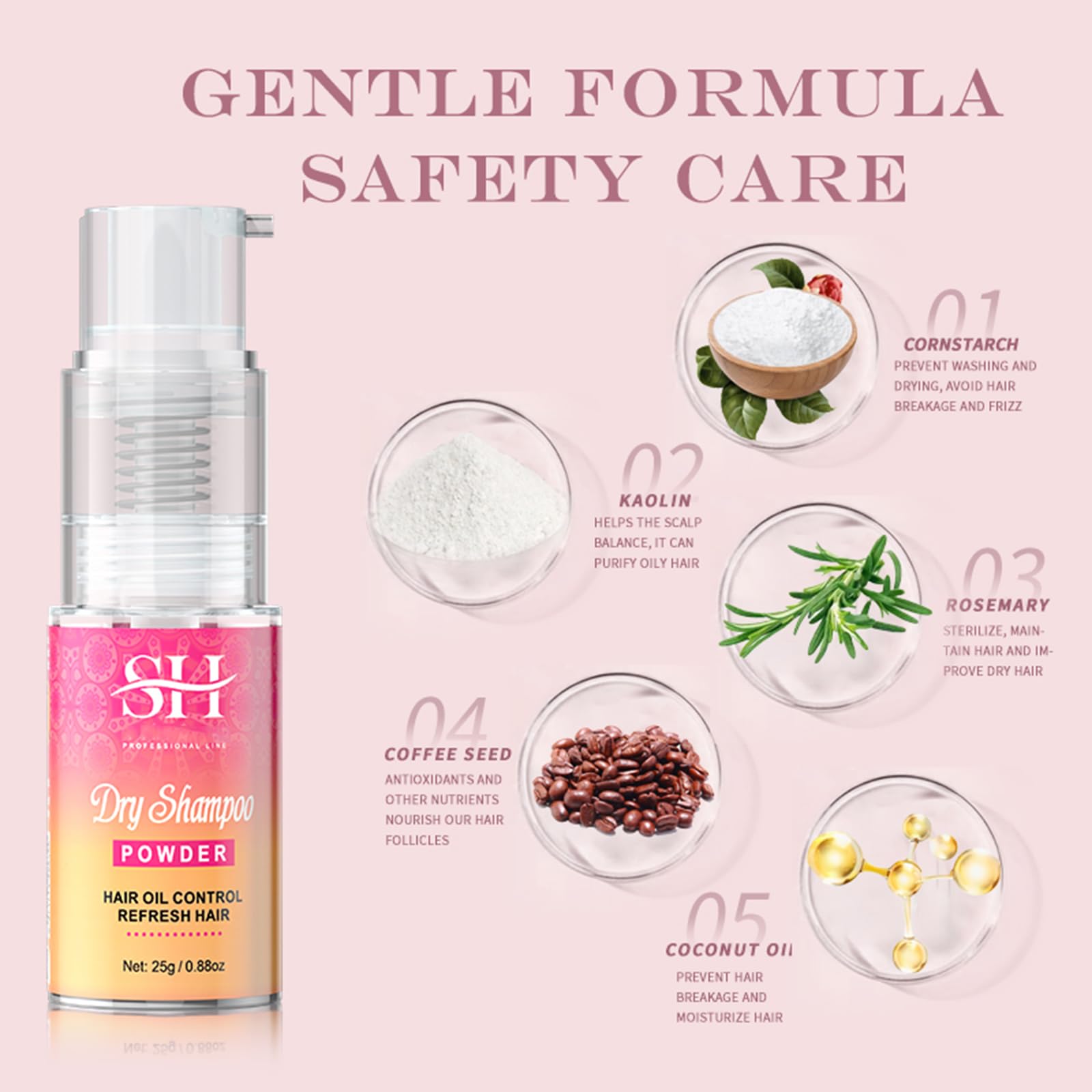 gowwim Dry Shampoo Powder,Volumizing,Texturizing Dry Shampoo Spray,Talc Free,Silica Free,Non Aerosol Dry Shampoo for All Hair Types,Natural No white dust, Fresh fragrance