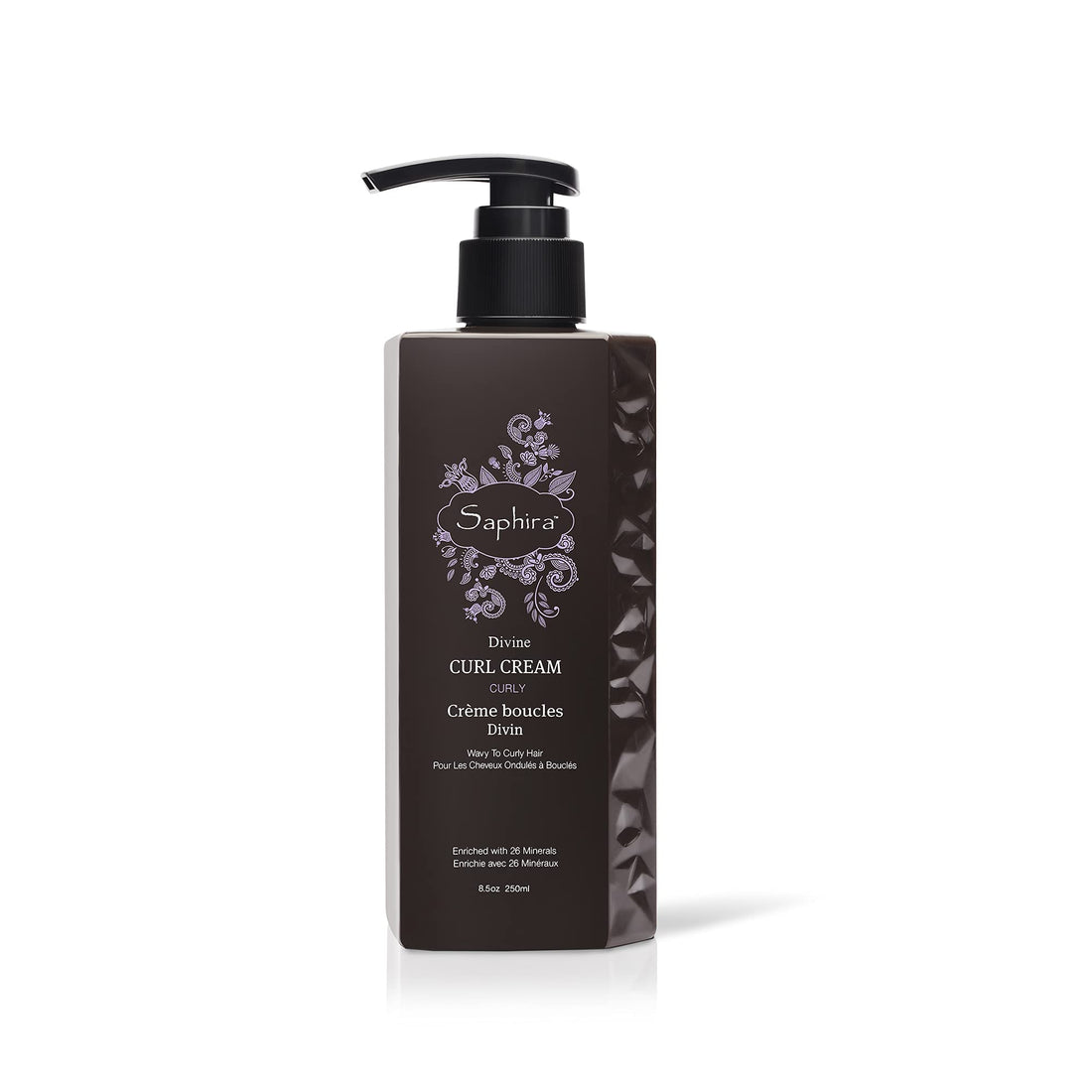 Saphira Keratin Treatment Moisturizing Curl Cream For Wavy To Curly Hair Enriched With 26 Dead Sea Minerals, 8.5 Oz / 250 Ml