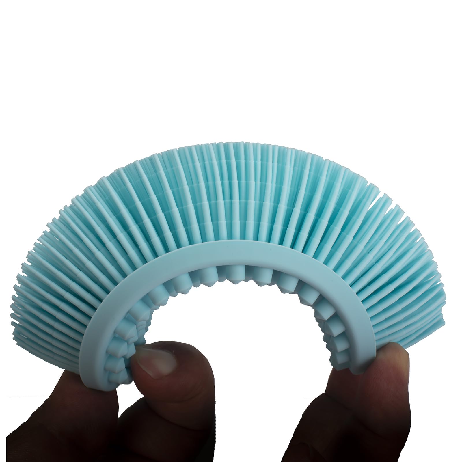 DNC Exfoliating Silicone Body Scrubber Shower Bath Body Brush Easy to Clean, Lathers Well, Eco Friendly, Long Lasting (Blue