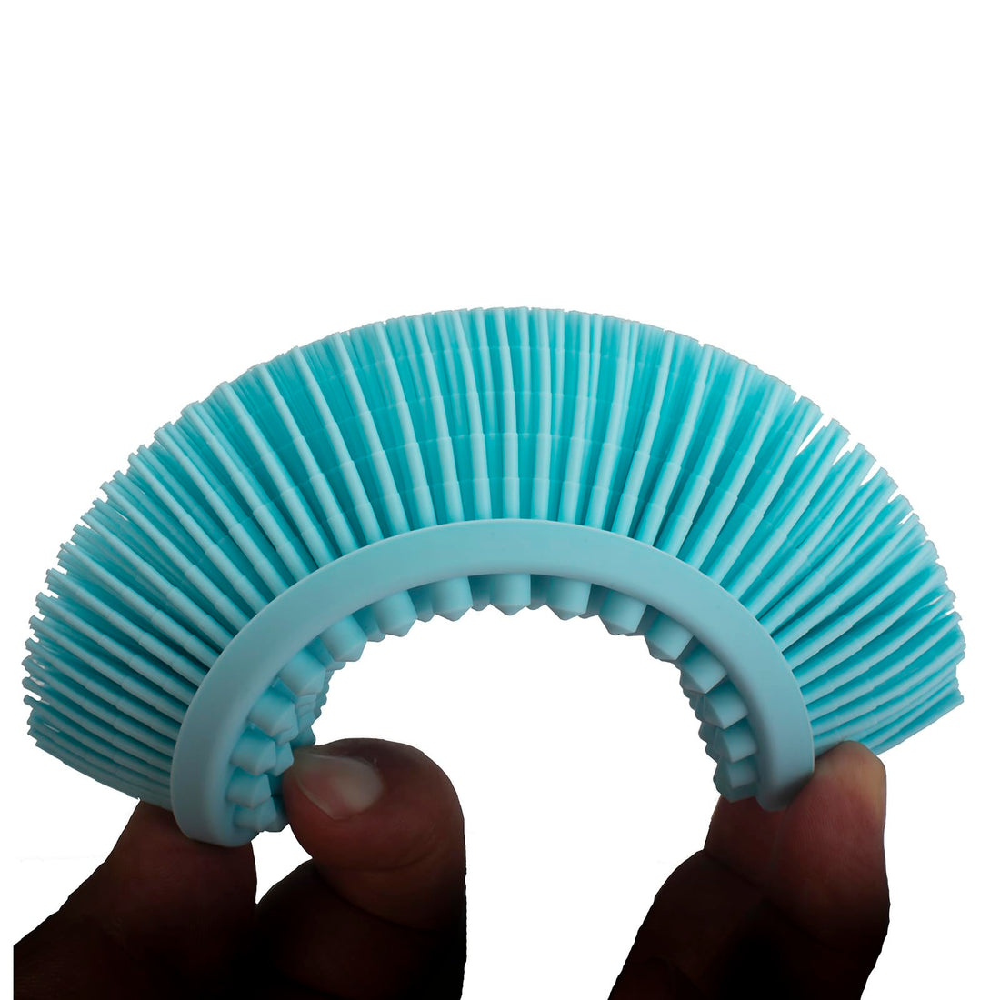 DNC Exfoliating Silicone Body Scrubber Shower Bath Body Brush Easy to Clean, Lathers Well, Eco Friendly, Long Lasting (Blue