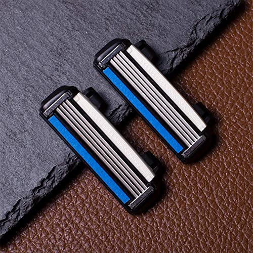 HeadBlade Men's HB4 Refill Shaving Razor Blades. Stainless Steel Blades for No Tugging or Pulling, Shave Less, Works for Face, Body, and Scalp (Pack of 1)