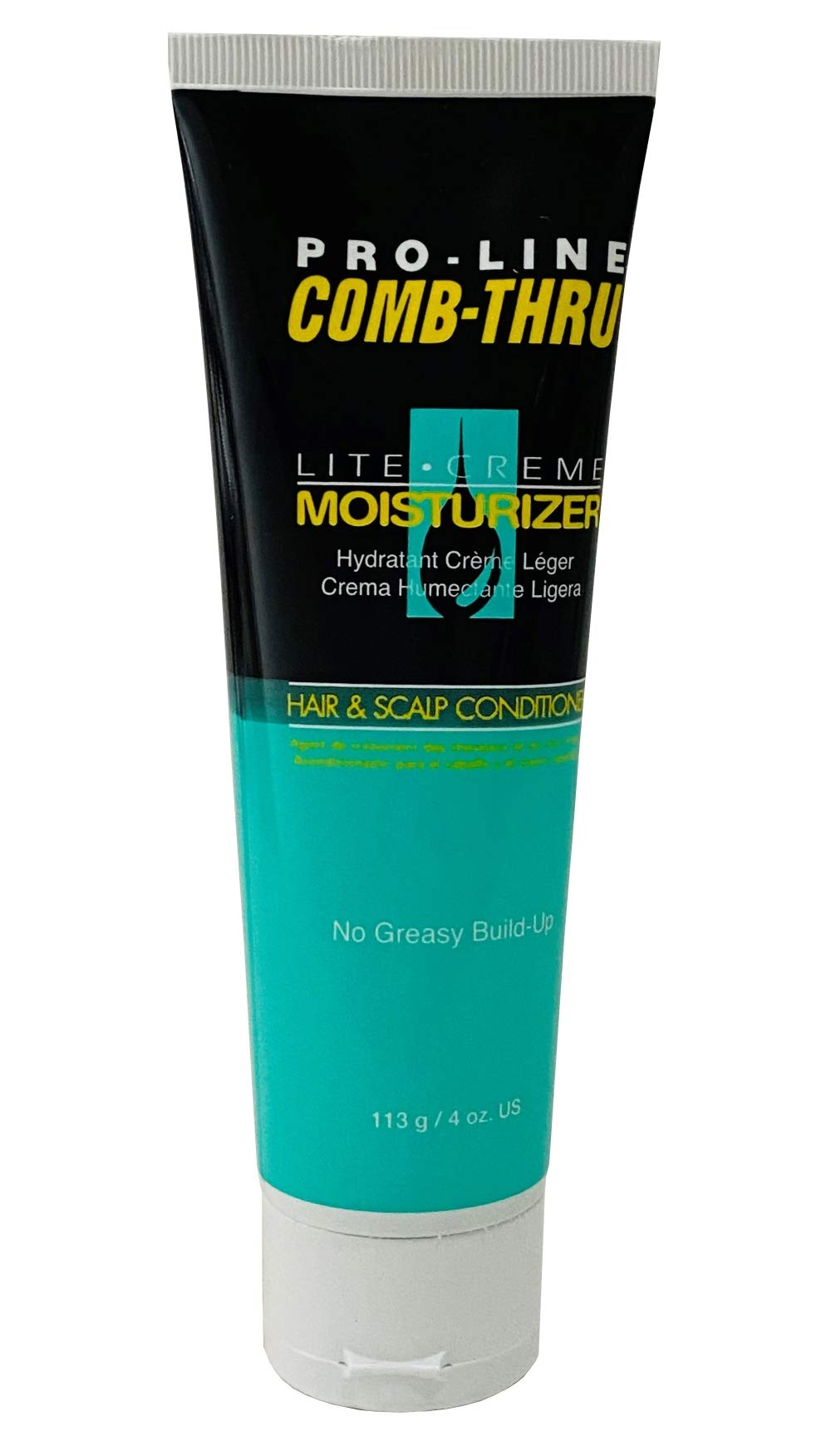 Pro-Line Comb-Thru Lite-Crme Moisturizer, Hair & Scalp Conditioner for Men, 4-Ounce Tubes (Pack of 6)