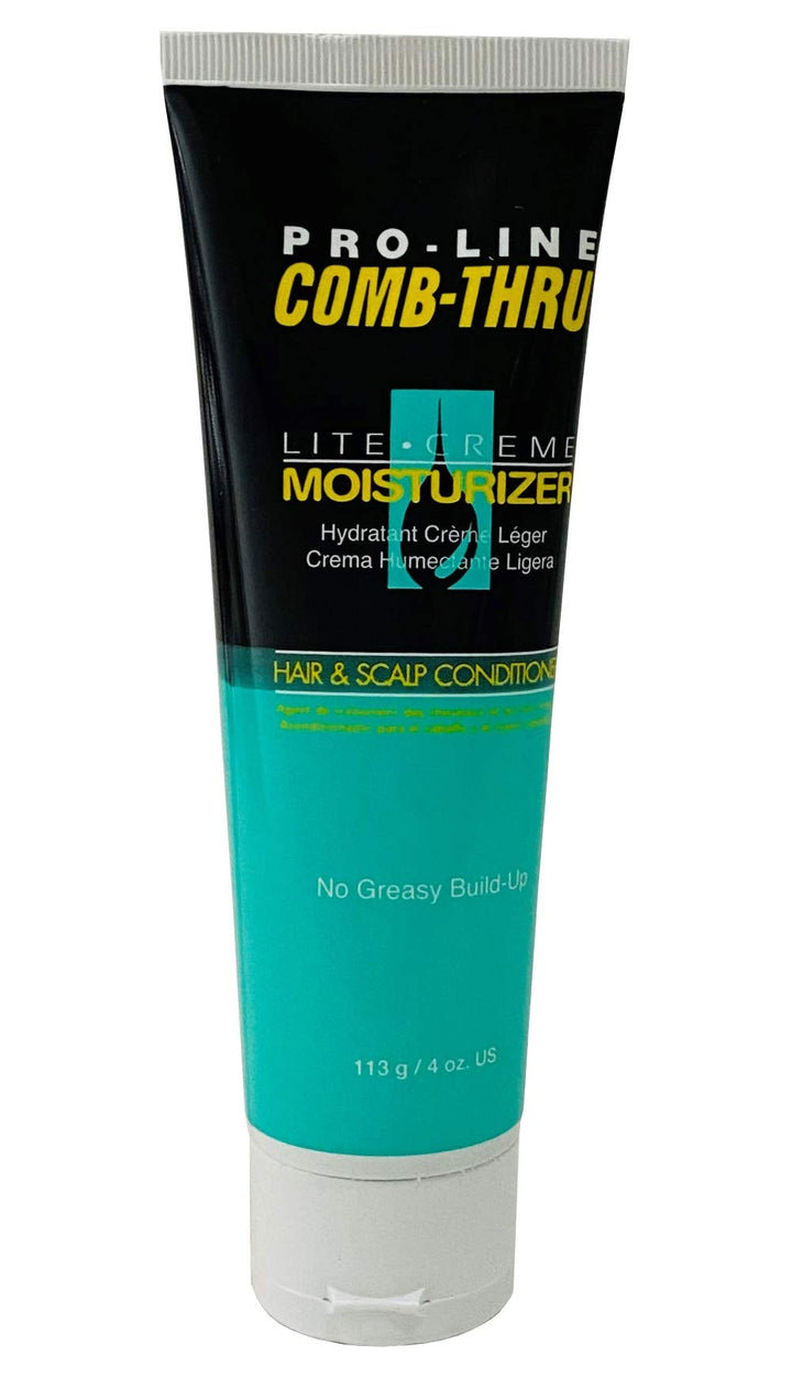 Pro-Line Comb-Thru Lite-Crme Moisturizer, Hair & Scalp Conditioner for Men, 4-Ounce Tubes (Pack of 6)