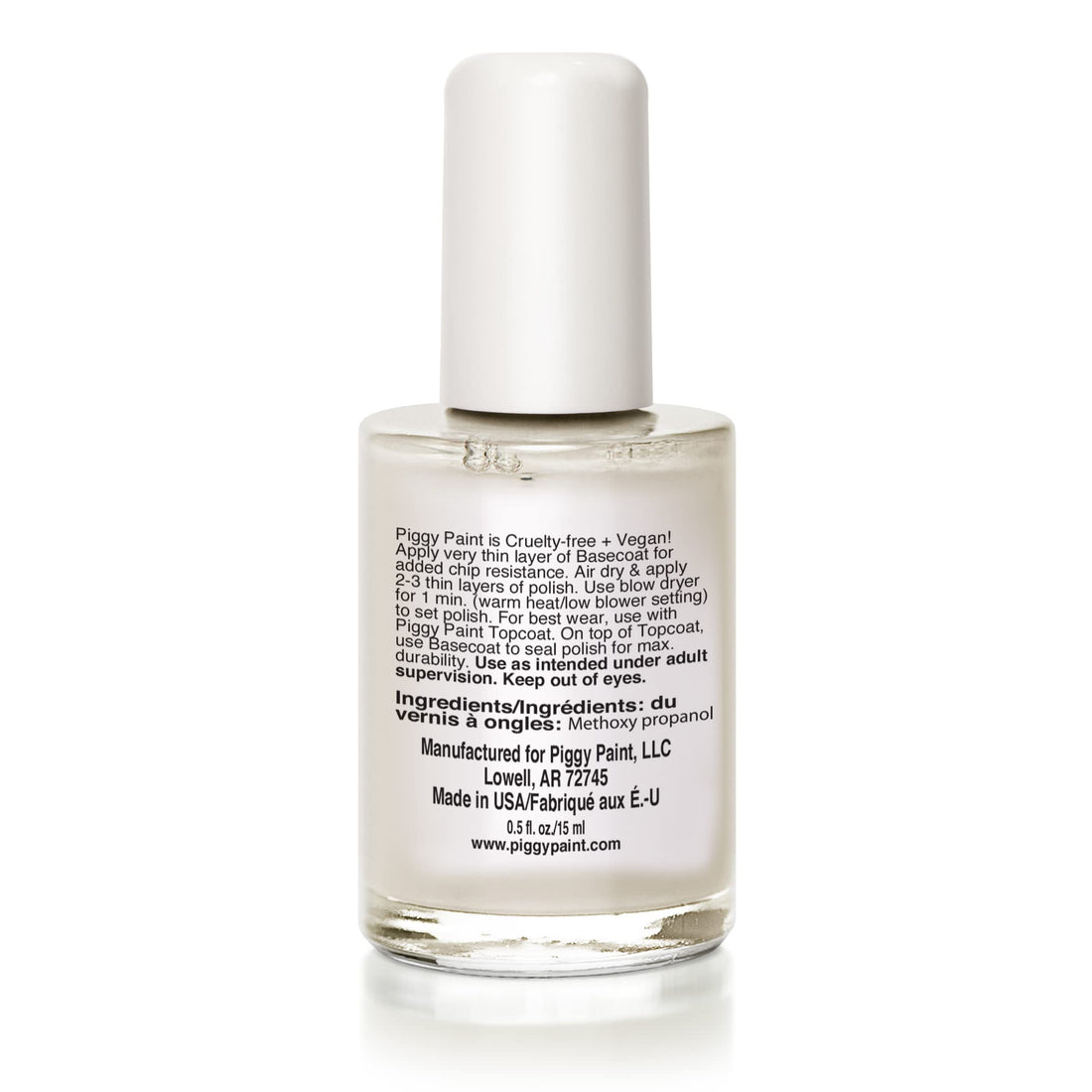 Piggy Paint 100% Non-toxic Girls Nail Polish, Safe, Chemical Free, Low Odor for Kids - 0.5 Fluid Ounce - Base Coat & Sealer