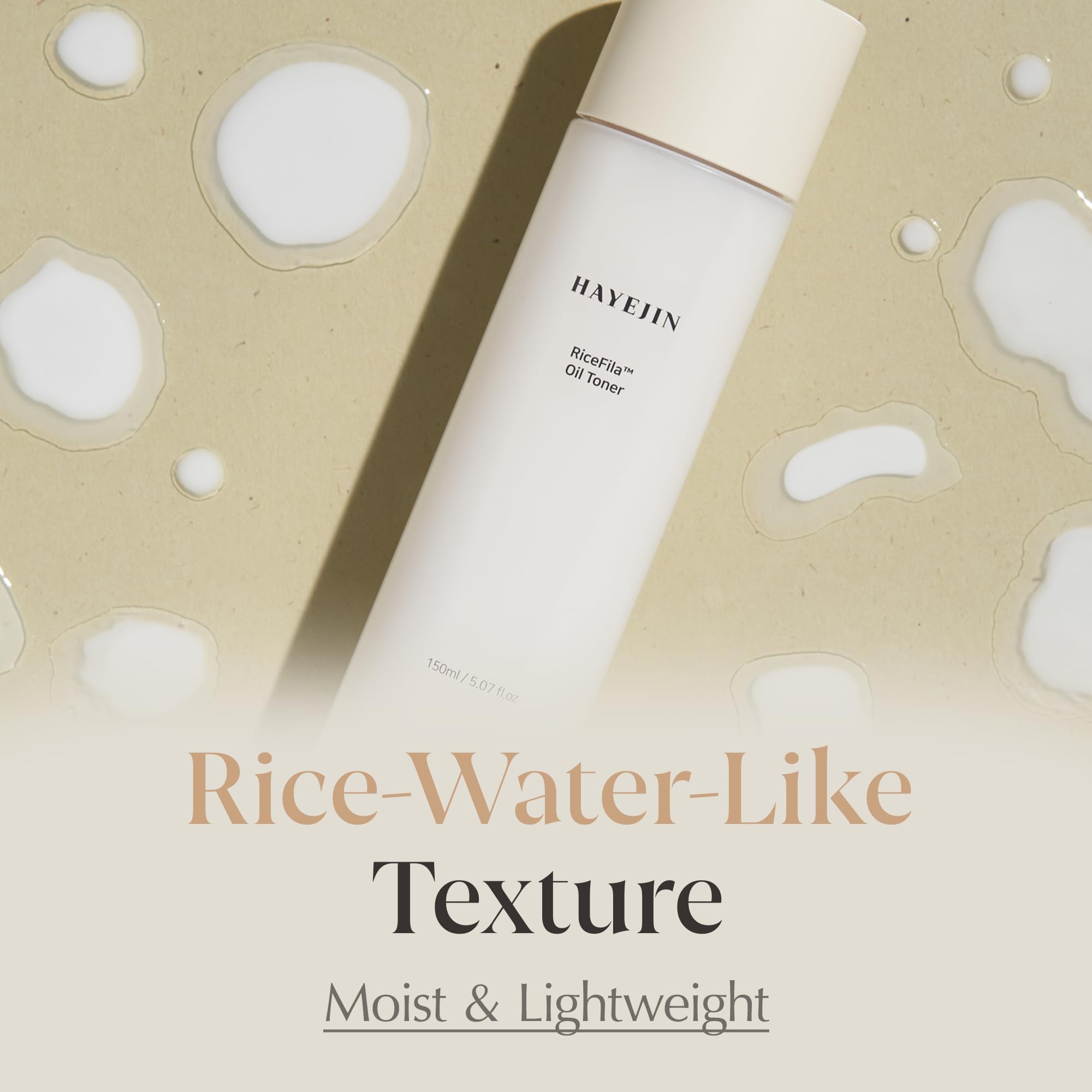 HAYEJIN RiceFila Oil Rice Toner K Beauty Products | Hydrating Facial Toner for Sensitive Skin | Facial Oil Skin Rice Toner for Face Korean (5.07 Fl. Oz)