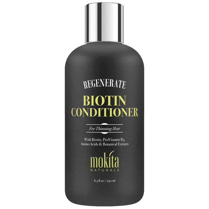 Mokita Naturals Conditioner With Biotin: ProVitamin B5, Amino Acids & Botanical Extracts For Repair Treatment & Deep Moisturizing For All Hair Types â€“ Detangle, Protect & Support New Hair Growth