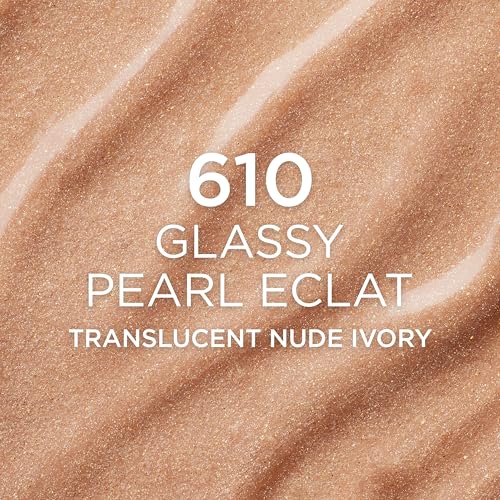 L'Oreal Paris True Match Lumi Le Glass Highlighter Stick, Reflective, Translucent, Glassy Highlighter for Face and Body, 610 Glassy Pearl Eclat, 0.17 Oz