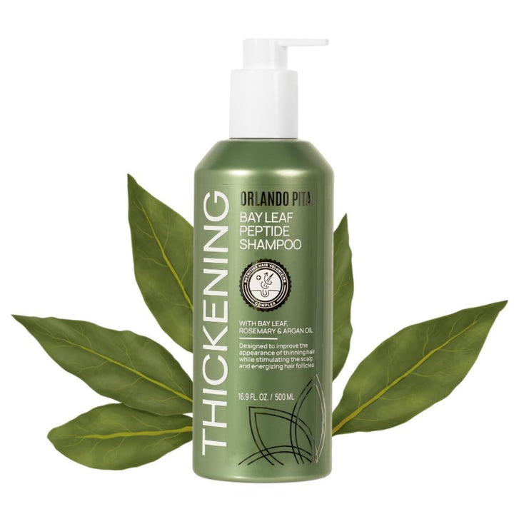 ORLANDO PITA PLAY Bay Leaf Peptide Shampoo For All Hair Types, Supports The Appearance Of Fuller & Thicker Hair, Designed To Reduce The Visual Signs Of Hair Shedding And Fallout, 16.9 Fl Oz