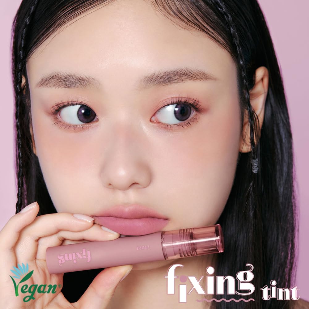 ETUDE Fixing Tint #05 Midnight Mauve (4g) | Long Lasting High Pigmented Liquid Lipstick | Waterproof Lightweight Matte Finish Lip Stain | Full Coverage | Korean Makeup, Kbeauty