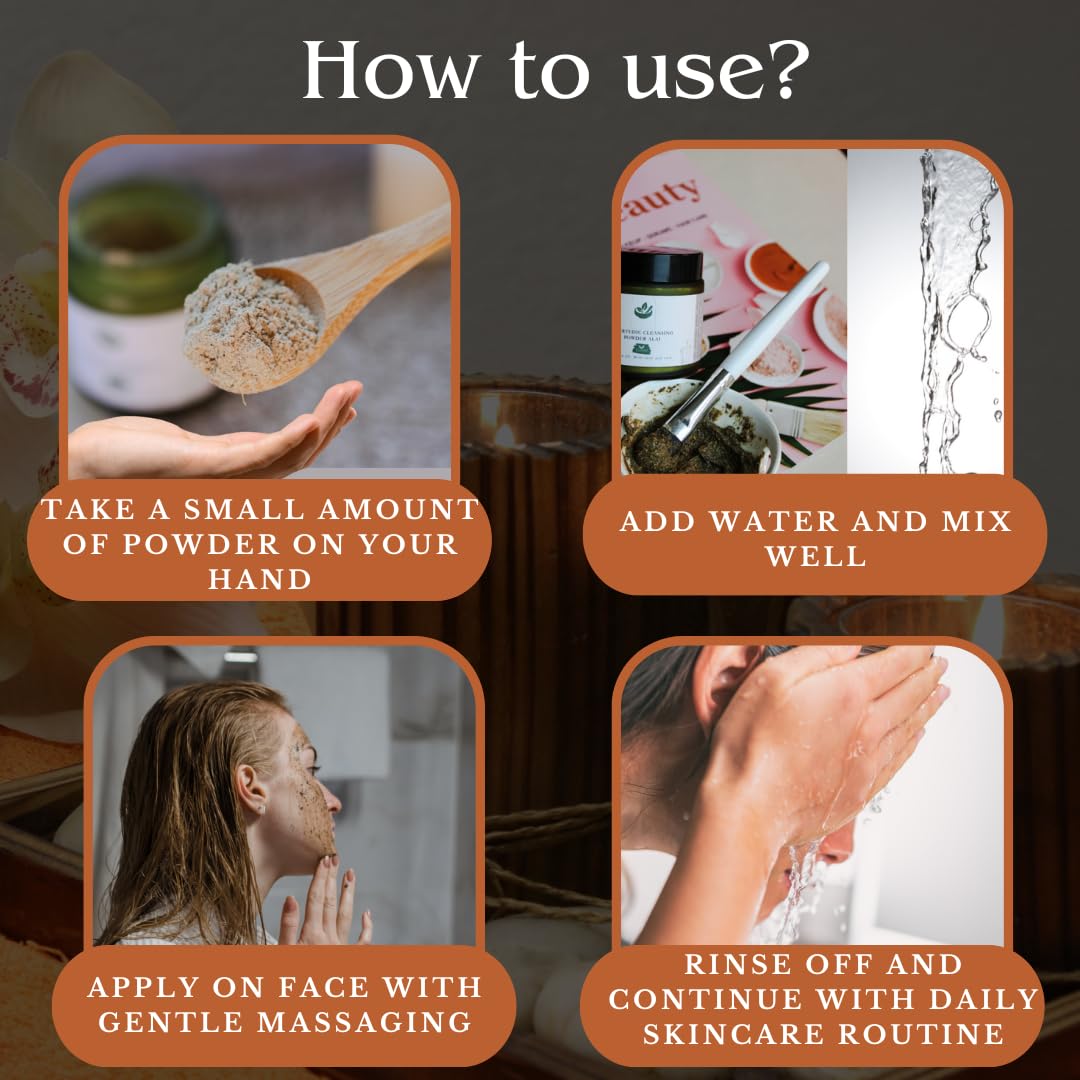 Angel Care Brightening Vitamin C Exfoliating Face Scrub | Organic Natural Facial Scrub for Sensitive Skin | Smoothing Gentle Ubtan Powder with Sea Mud, Linden and Kaolin Clay