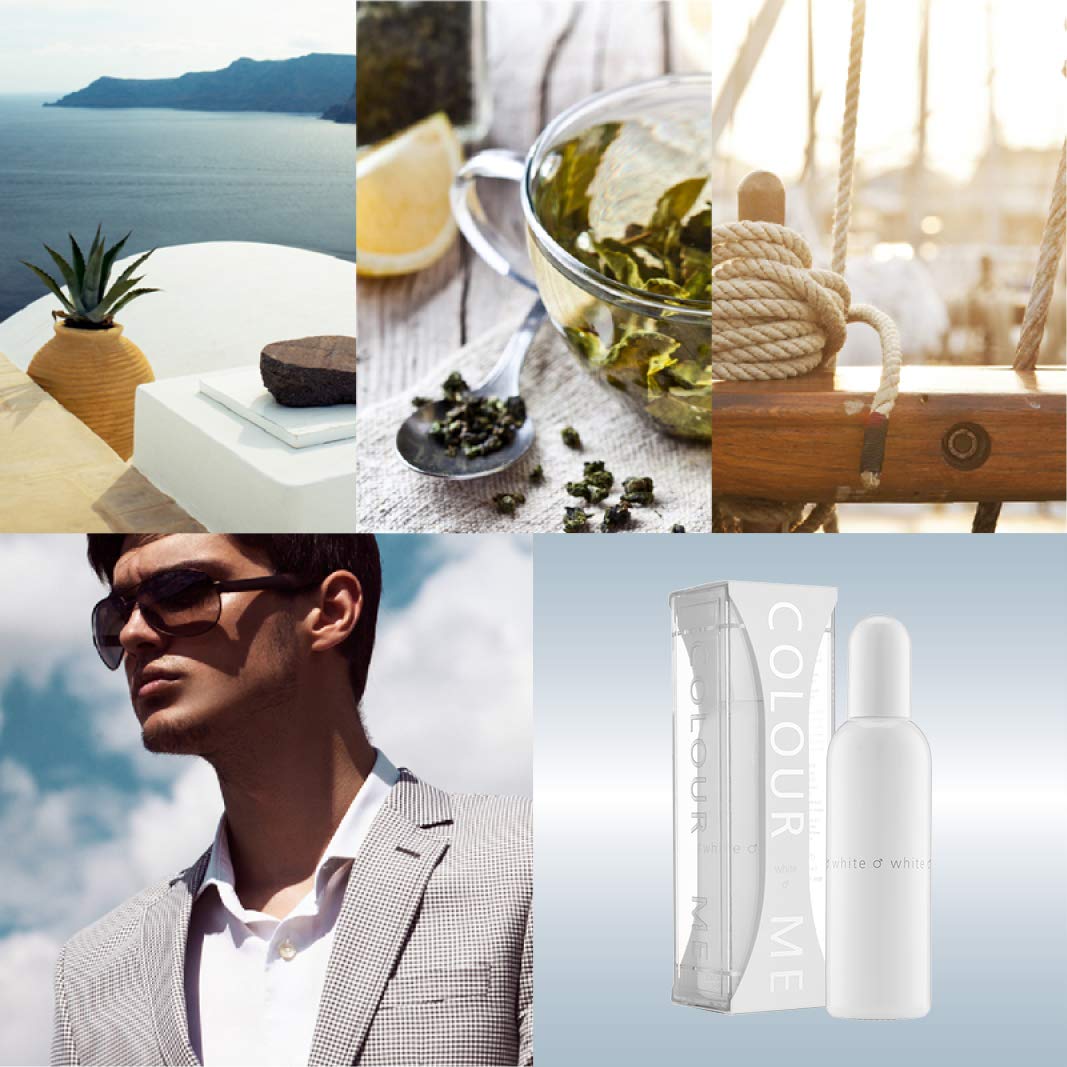 COLOUR ME Men Homme White Eau De musk Spray Parfum 50Ml