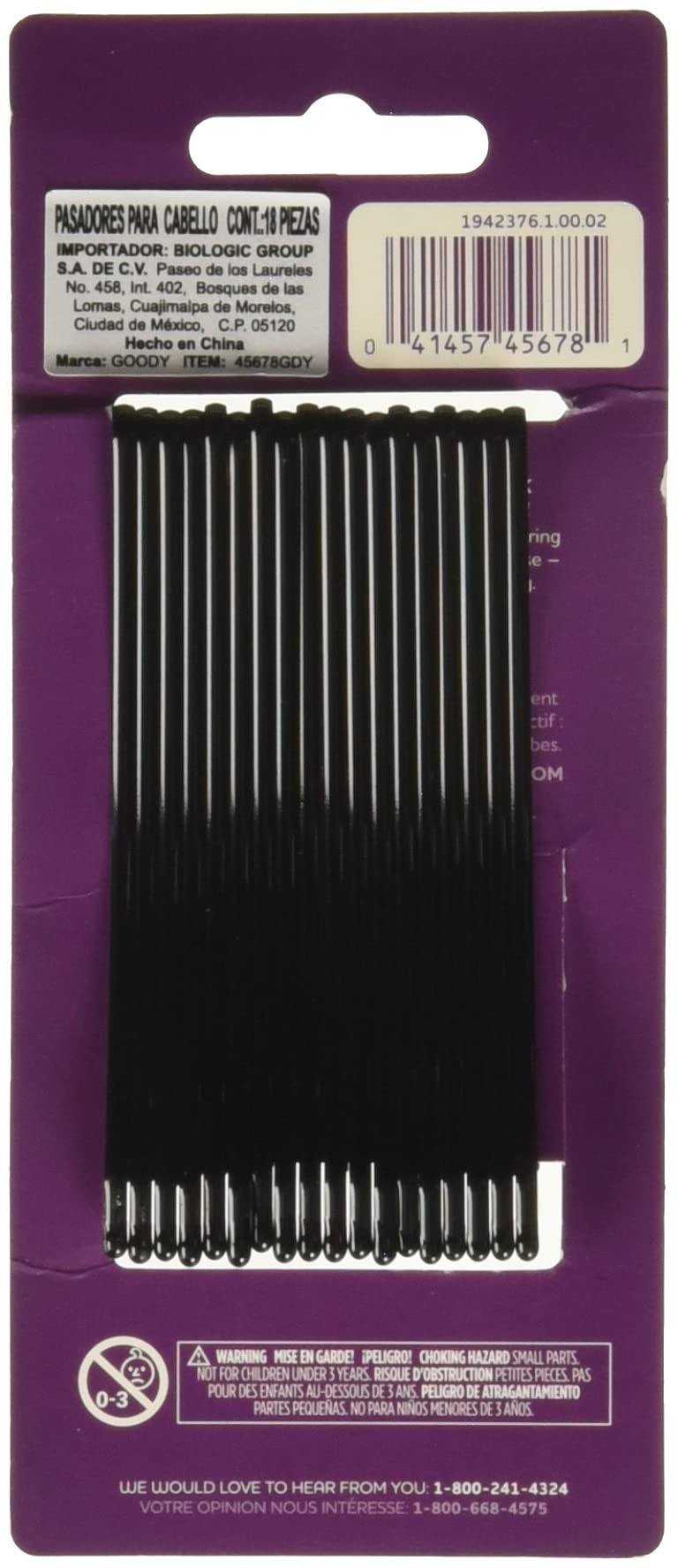 1-Pack : Goody Mosaic Perfect Wrap Curved Bobby Pins - 18 Pcs