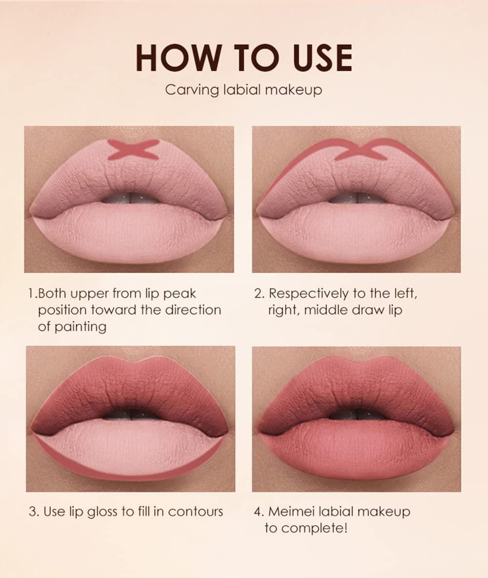 URQT 12pcs Lip Liner and Lipstick Set, 6 Velvety Matte Liquid Lipsticks + 6 Matching Smooth Lip Liner One Step Lips Long Lasting Waterproof Makeup Kits Gift Set