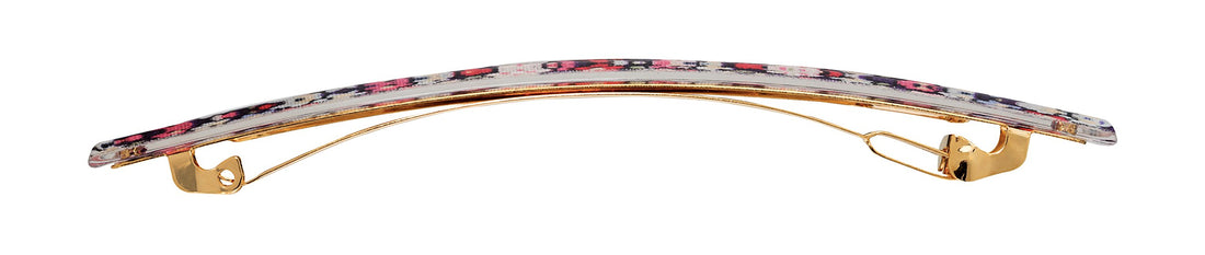 Petite Fleur Red : France Luxe Long and Skinny Barrette - Petite Fleur Red