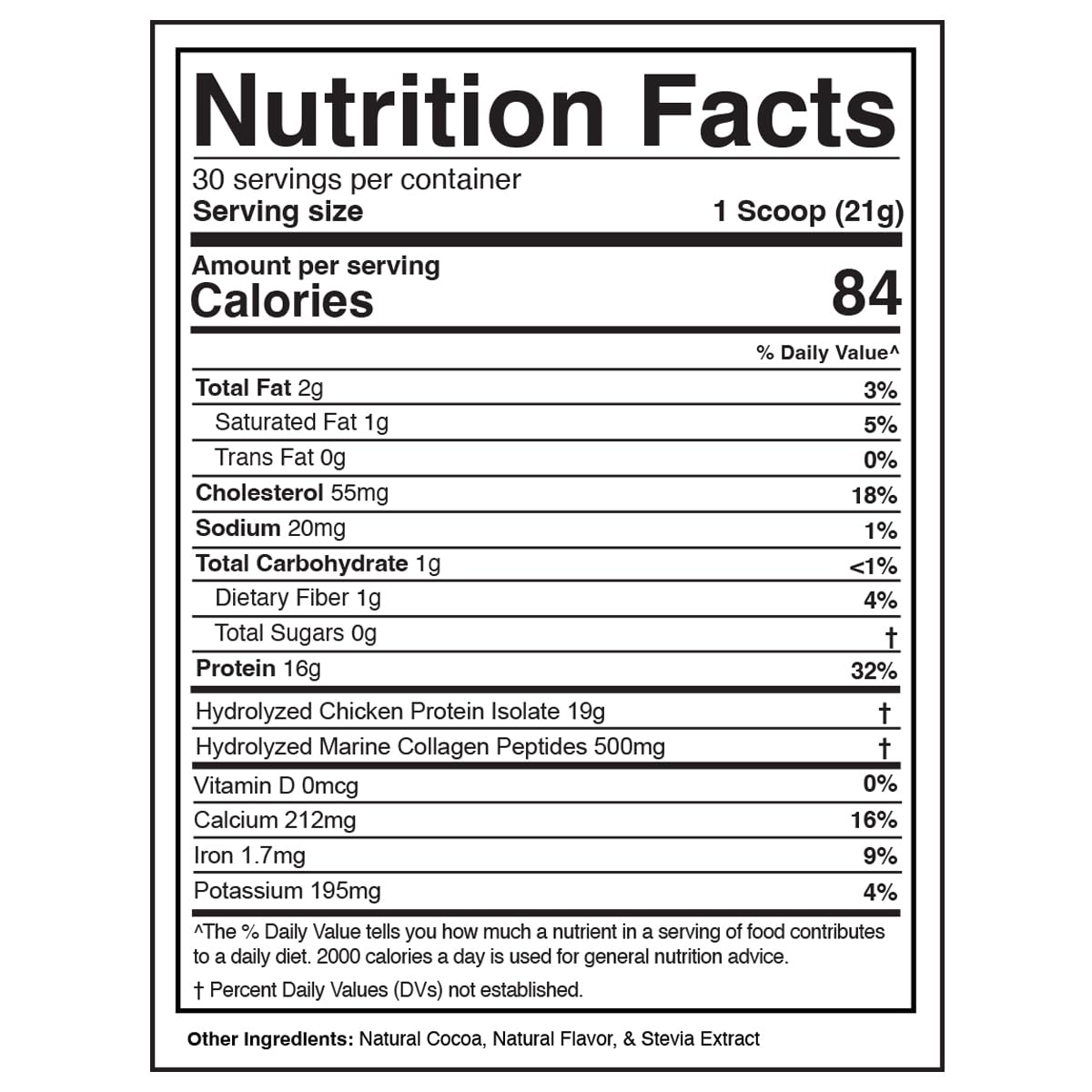 Divine Health Hydrolyzed Collagen Powder | Chocolate Coconut Flavor | Type I, II, III Collagen Peptides | Recommended in Dr. Colbert's Keto Zone Diet | Healthy Hair, Skin, Nails | 30 Servings