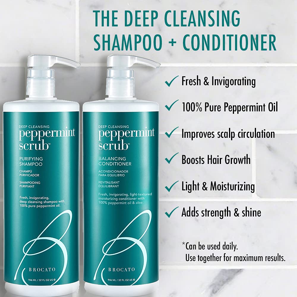 Peppermint Scrub Purifying Shampoo 32 Oz