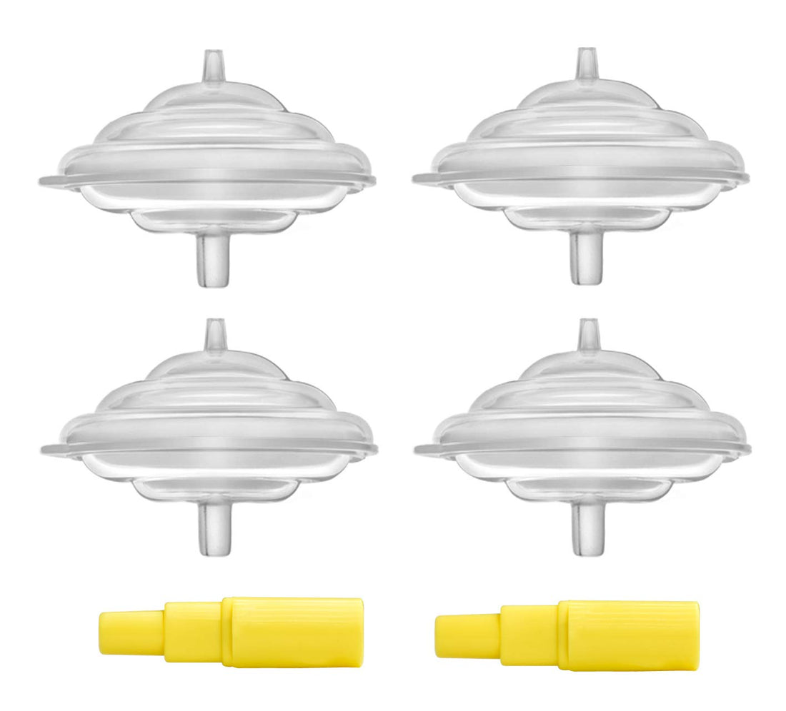 Maymom Backflow Protector Compatible with Spectra S2 S1, 9 Plus Breastpumps with Bonus Flange Adapters. Replacement Spectra Pump Parts Backflow Protector Silicone Diaphragm; 4 pc