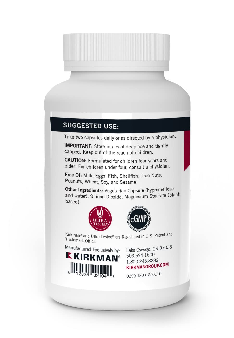 Kirkman - Children’s Multivitamin & Mineral Capsules - 120 Capsules - Potent Broad Spectrum Vitamin/Mineral Supplement - with Coenzyme Q-10 - No Artificial Colors or Flavors