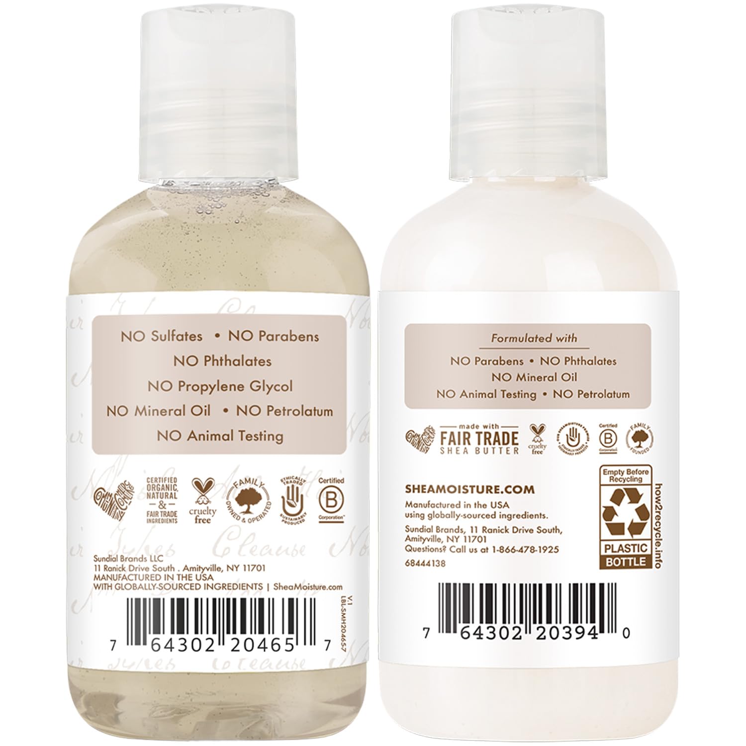 SheaMoisture Travel Essentials, Shampoo & Body Lotion, Daily Hydration Formulas with Coconut Milk & Acacia Senegal in Travel-Size Mini Bottles, 3.2 Oz Ea