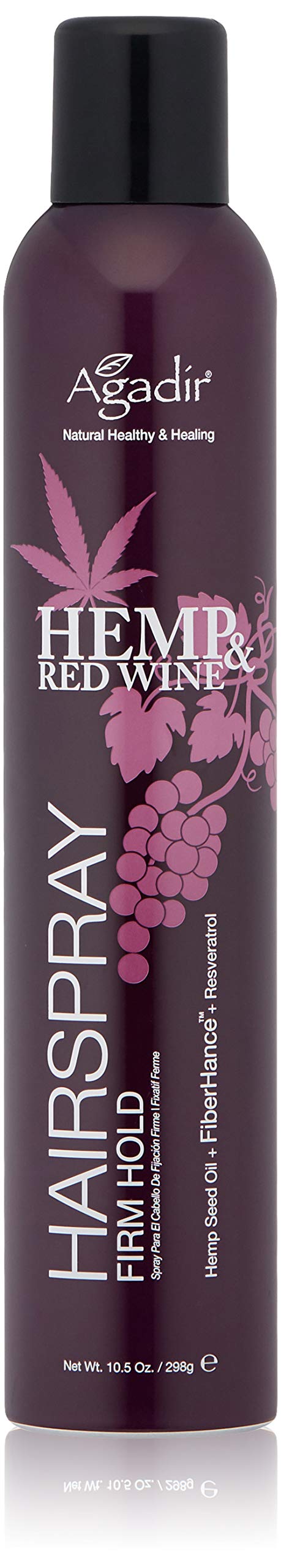 AGADIR Hemp & Red Wine Firm Hold Hair Spray, 10.5 oz