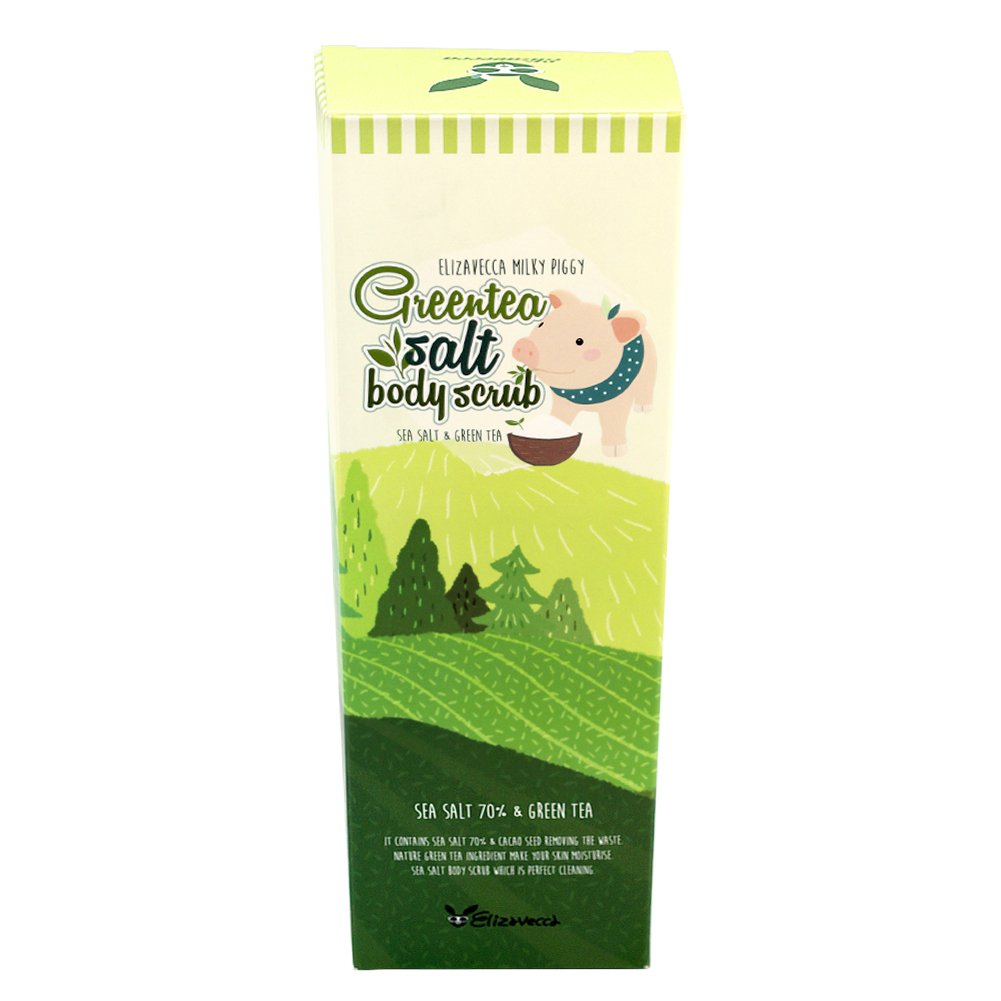 Green tea Salt Body Scrub - Elizavecca Milky Piggy