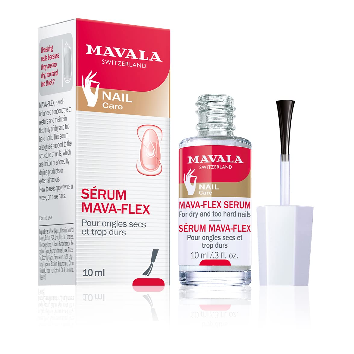 Mavala Mava-Flex for Dry, Hard Breaking Nails | Restore Flexibility to Nails | Moisturizes and Fortifies | Leaves Nails Shinier and Softer | 0.34 Ounce