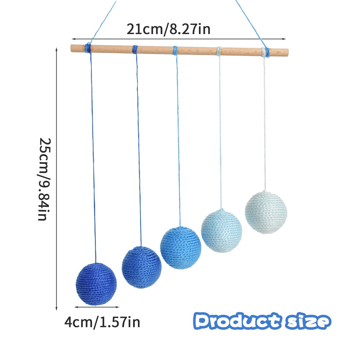 LEADER JOY Montessori Munari Mobile Visual Mobiles Black White Felt Handmade Shape and Color Recognition