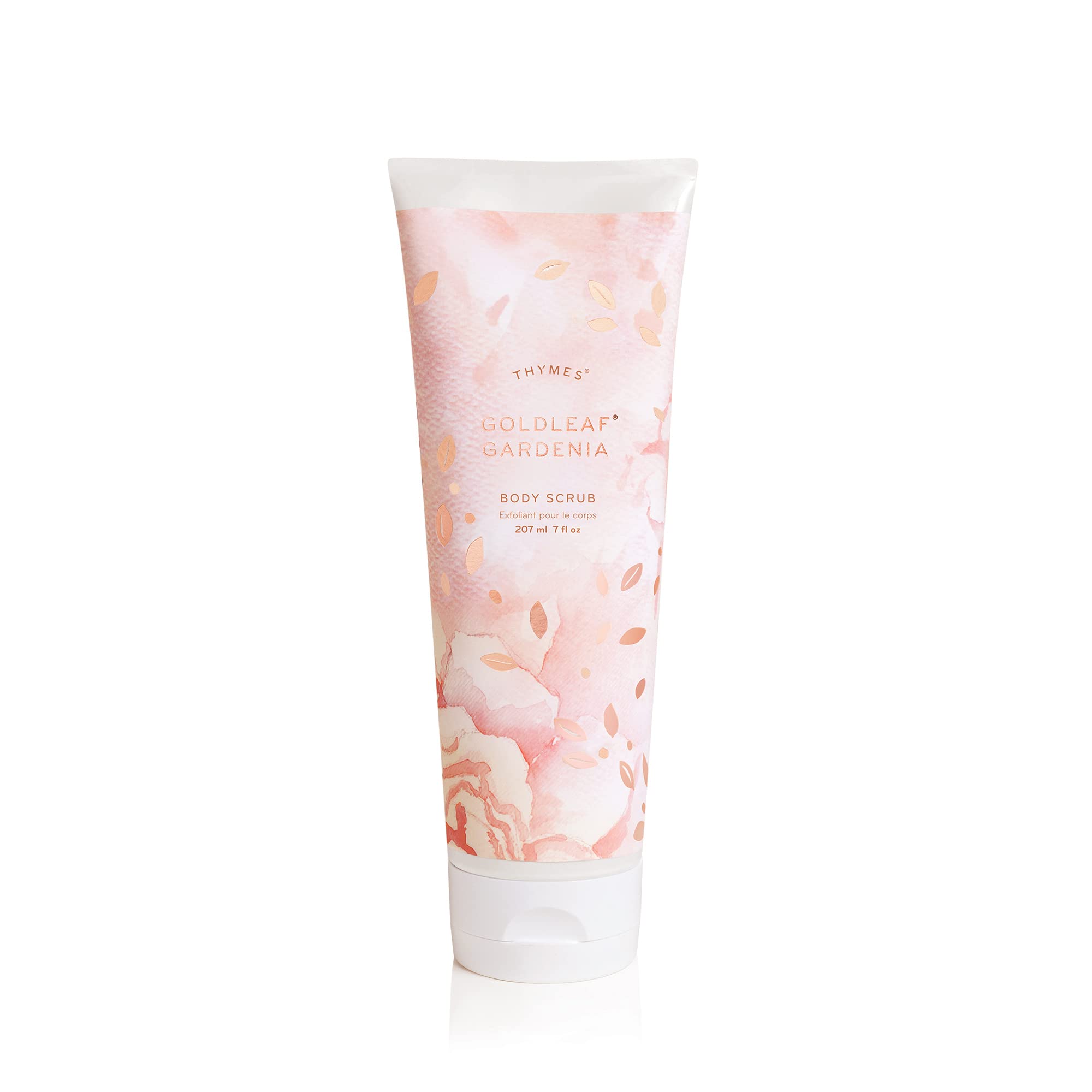 Thymes Goldleaf Gardenia Body Scrub - Body Exfoliator for Skin Care Routine - Moisturizing and Exfoliating Body Scrub, Face Scrub, Foot Scrub, or Hand Scrub (7 Fl Oz)