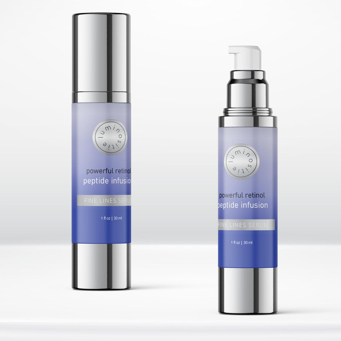 Peptides Serum for Face - Hydrating Collagen Boost Anti Aging Serum with Retinol for Fine Lines & Wrinkles by Luminositie (30ml, Vegan)