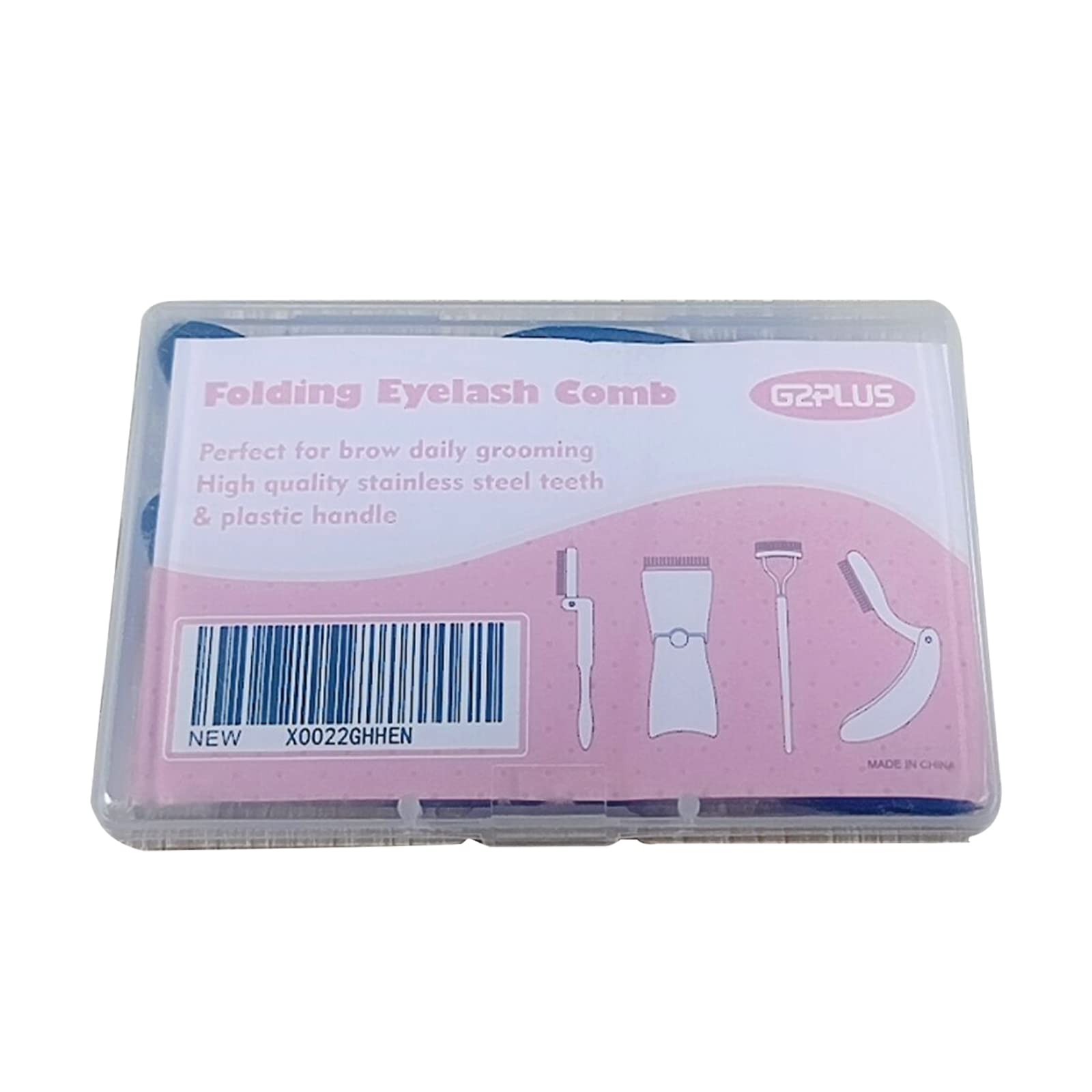 G2PLUS Folding Eyelash Comb, 3 PCS Eyebrow Comb Metal Teeth, Professional Tool for Define Lash & Brow