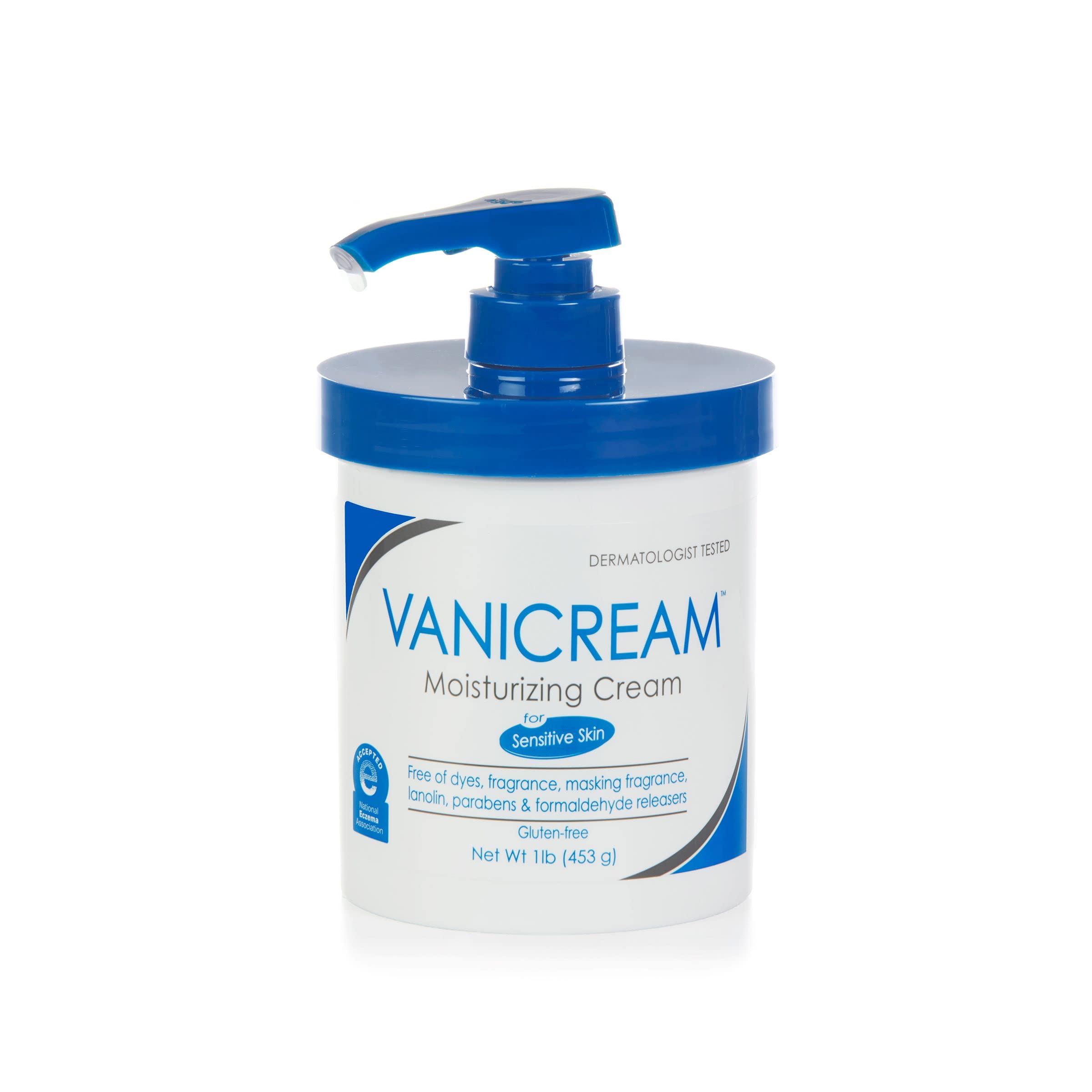 Vanicream Moisturizing Skin Cream with Pump Dispenser - 16 fl oz (1 lb) - Moisturizer Formulated Without Common Irritants for Those with Sensitive Skin (Pack of 12)