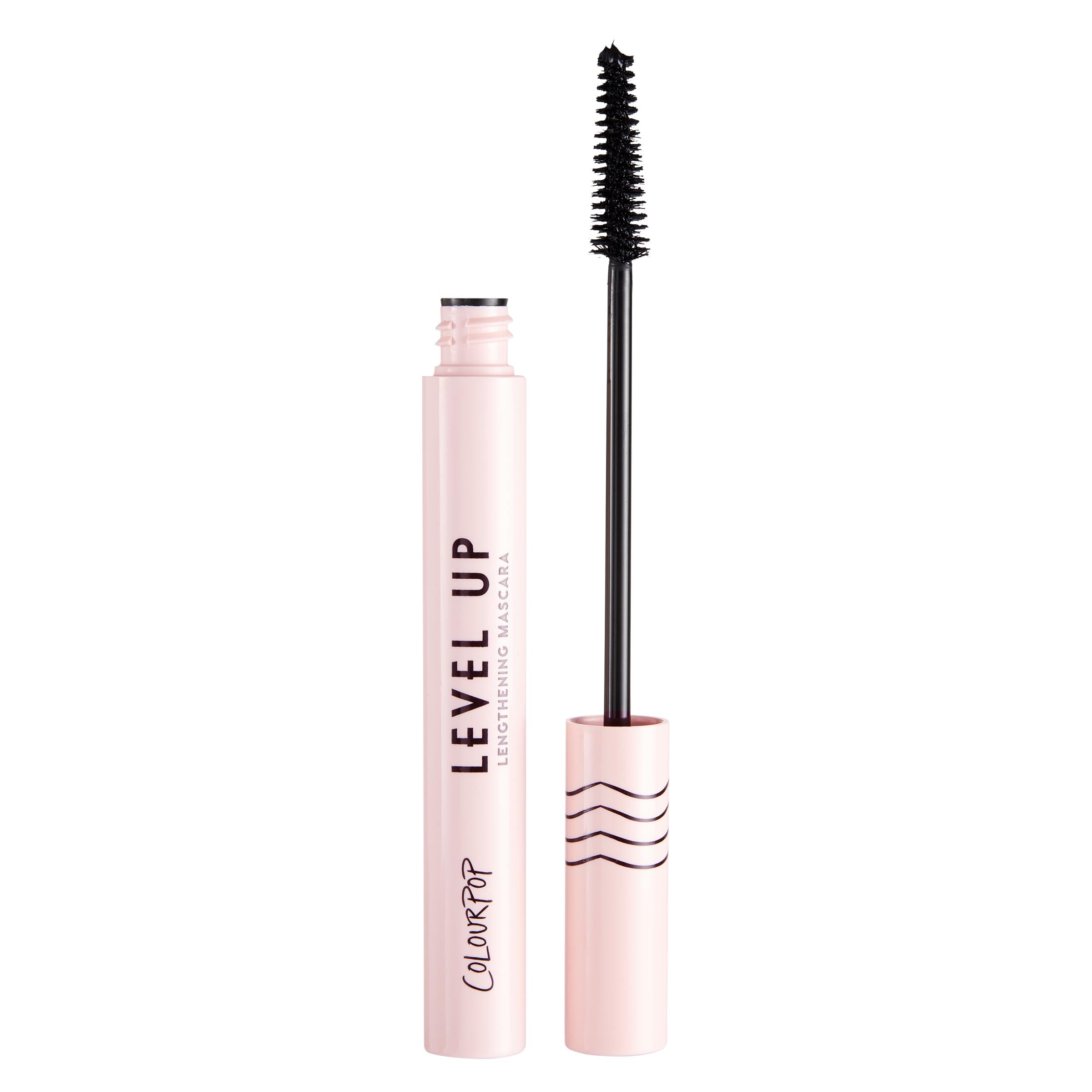 ColourPop Level Up Lengthening Mascara - Buildable Black Mascara for Lifting & Lengthening Lashes - Separates and Extends Lash Length - Conditioning Formula with Vitamin C & E - Black (0.25 oz)