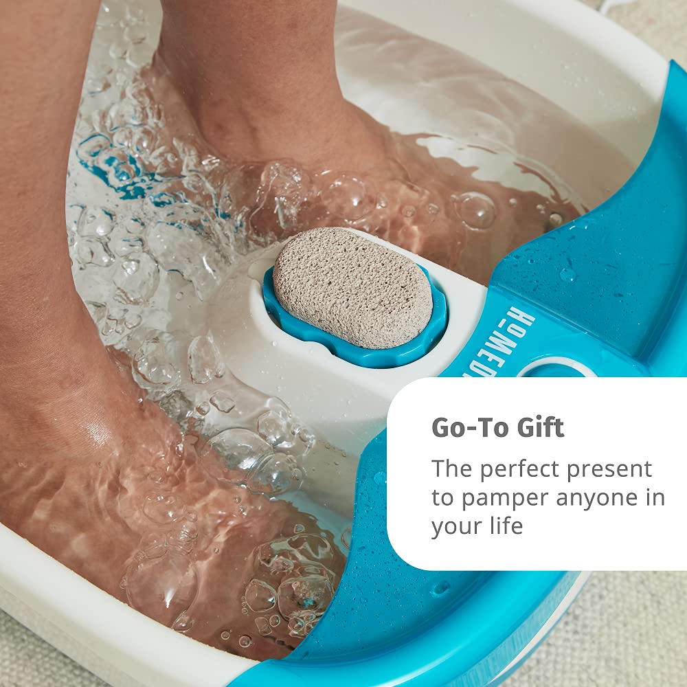 HoMedics Bubble Mate Foot Spa, Toe-touch control, Heat maintenance helps maintain warm water temperature, Removable pumice stone, FB-55