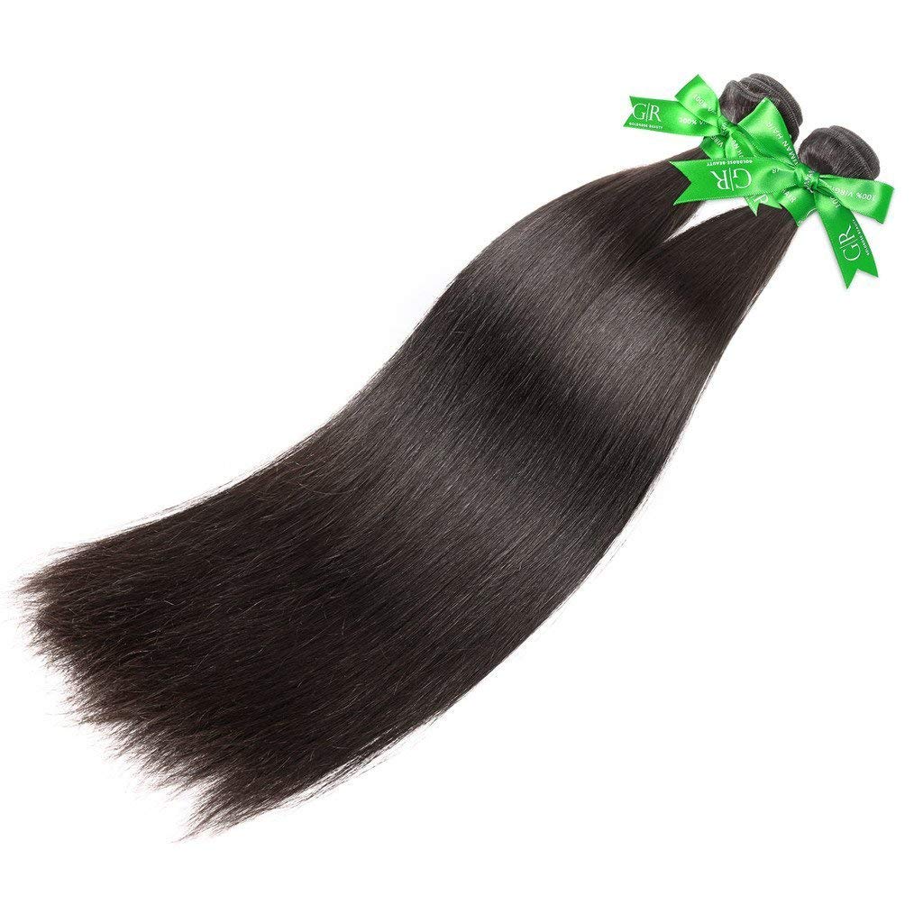 12, Natural color-6A : GoldRose Beauty Grade 6A Brazilian Virgin Human Hair Silky Straight Hair Weaving 1 Bundle 12 Inch Natural Black Color