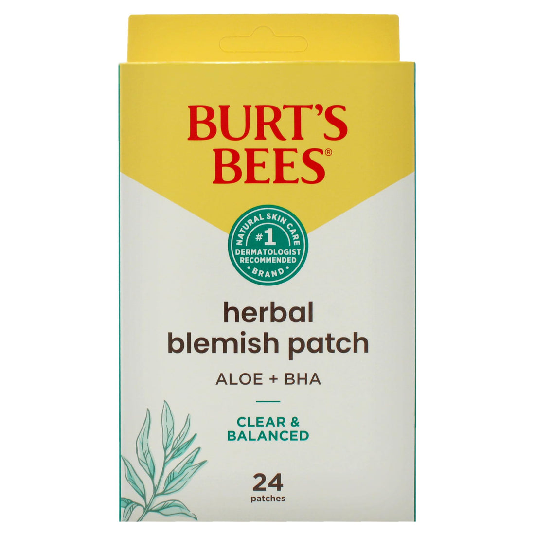 Burts Bees Clear and Balanced Herbal Blemish Patch for Women - 24 Count Patches