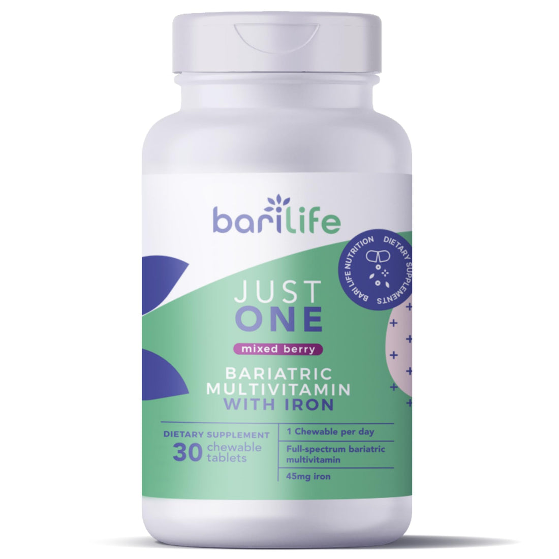 Bari Life Just One Chewable, Once Daily Bariatric Multivitamin and Iron