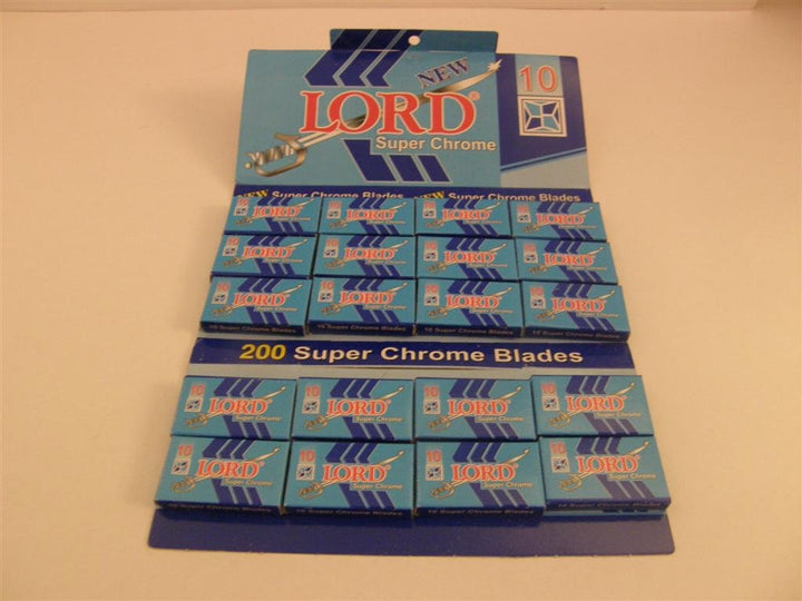 200 Lord Double Edge Safety Razor Blades Super Chrome