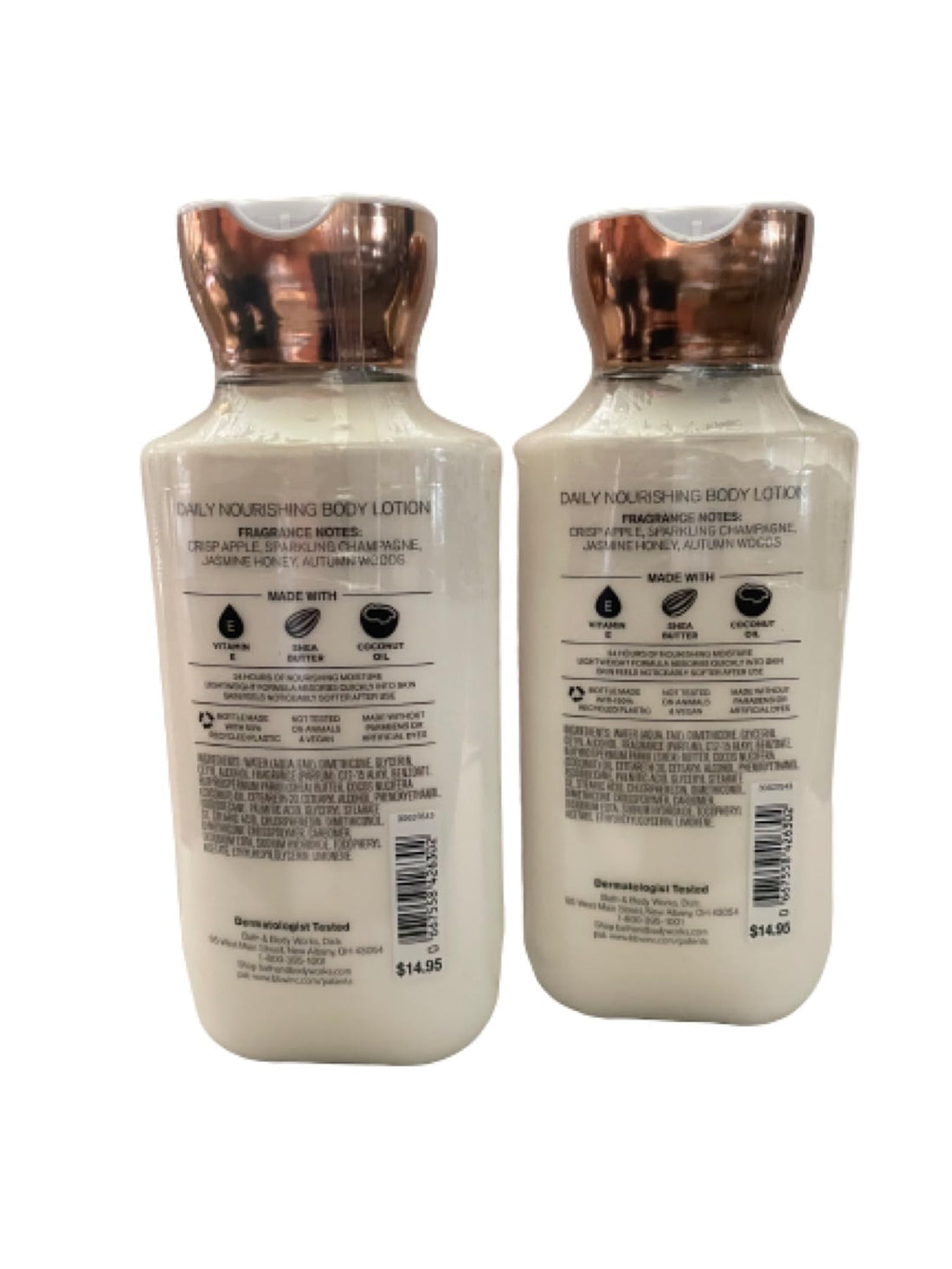 Bath and Body Works Champagne Apple & Honey Super Smooth Body Lotion Sets Gift For Women 8 Oz -2 Pack (Champagne Apple & Honey)