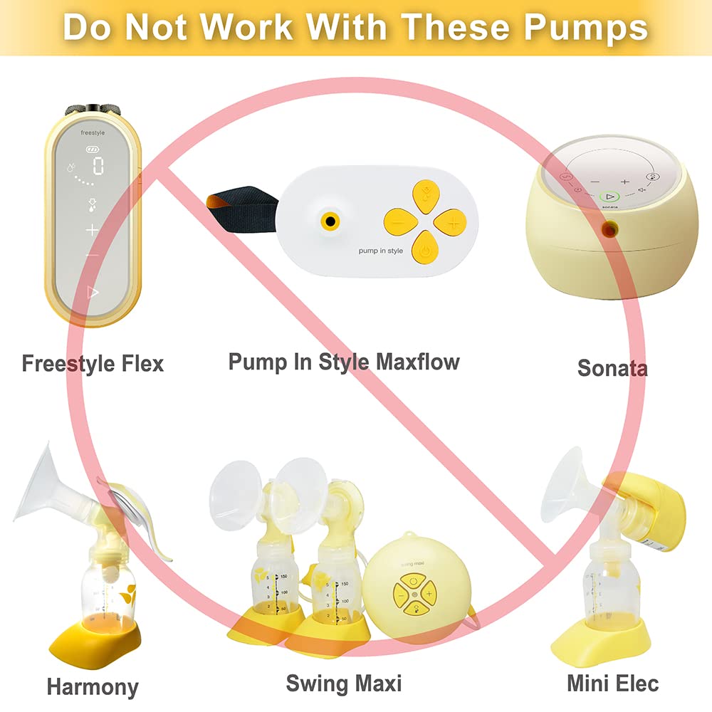 Nenesupply Pump Parts with 27mm Flanges Compatible with Medela Breastpumps Incl. Flange Breastshield Valve Membrane for Pump in Style Symphony Swing Not Original Medela Pump Parts