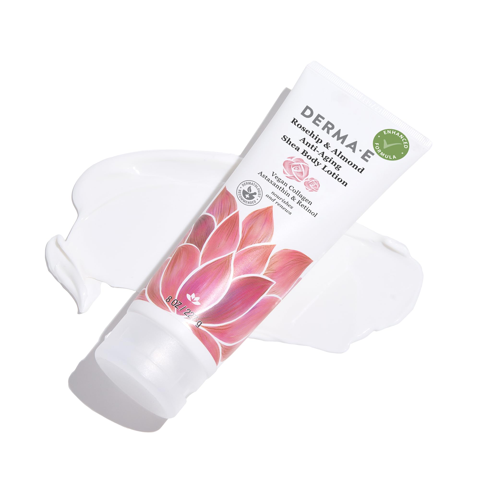 Derma-e Rosehip & Almond Protecting Shea Body Lotion, 8 Ounce