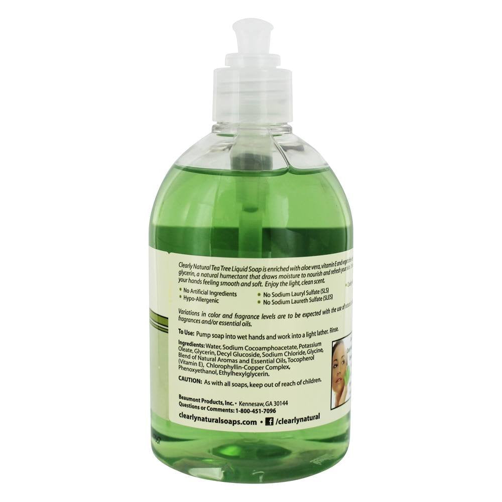 Clearly Natural Liquid Soap With Pump Tea Tree 12 Ounces
