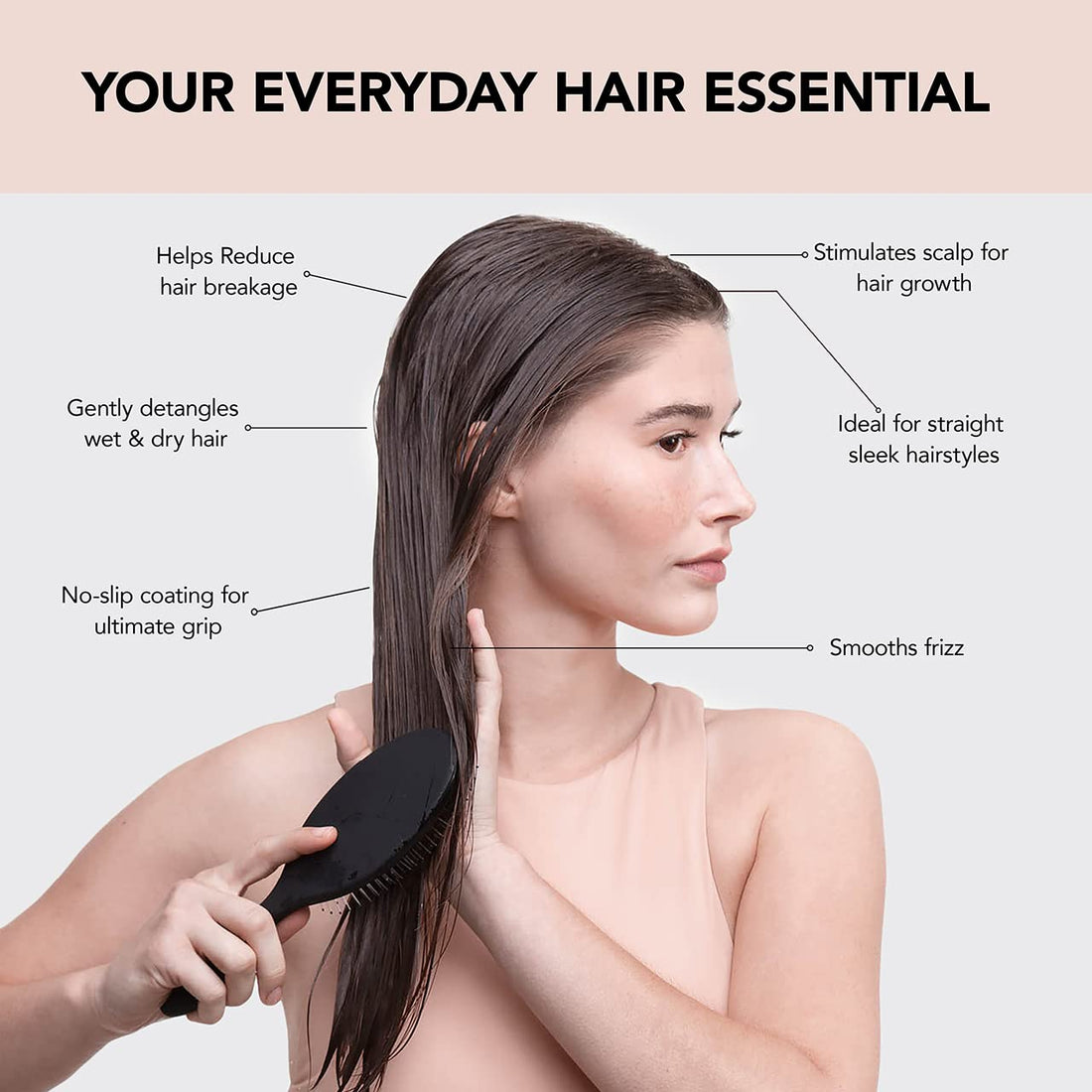 Kitsch Premium Wet & Dry Brush for Women, for Frizz-free Healthy Hair and Easy Combing