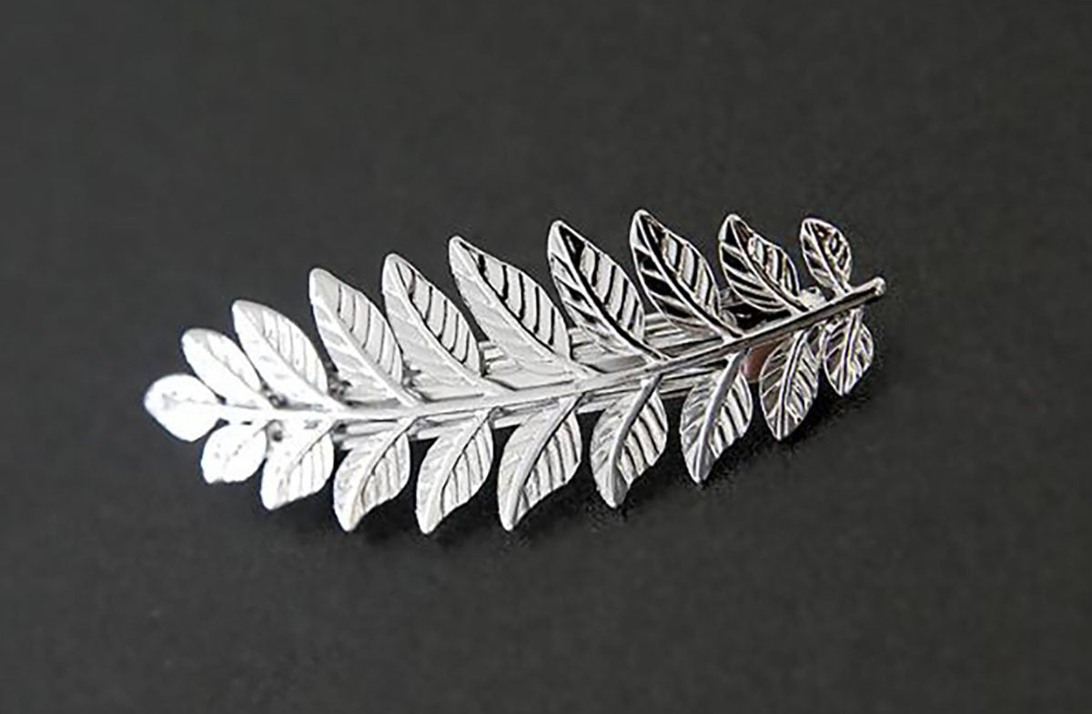 Fodattm 2PCS Girls Women Metal Leaf Branch French Updo Hair Pin Wedding Hair Clip Party Hairpins Hair Barrettes Hair Accessory (Silver)